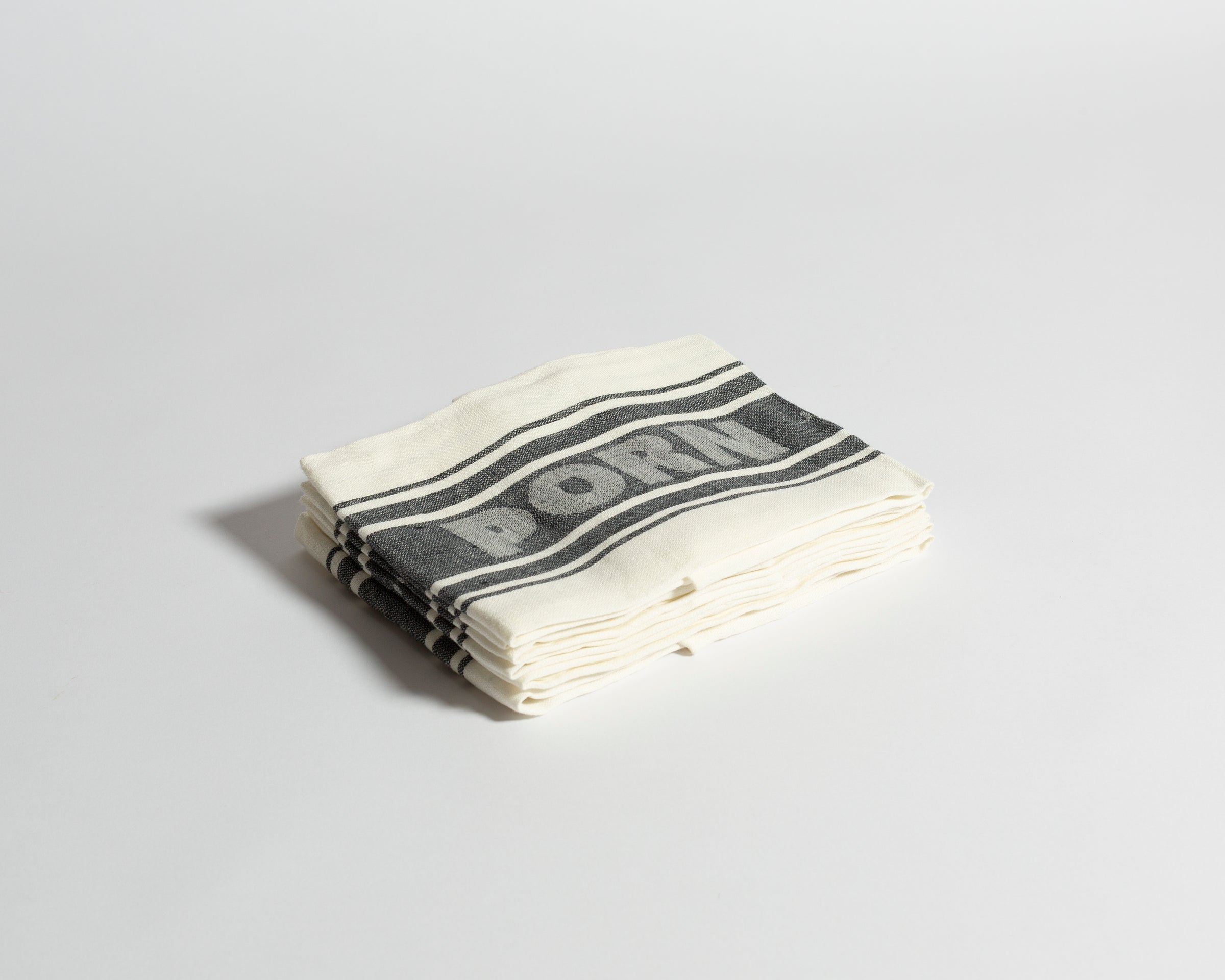 PORN NAPKINS IN BLACK & OFF-WHITE