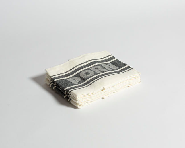 PORN NAPKINS IN BLACK & OFF-WHITE