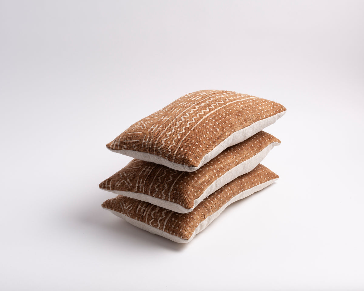 MALI MUD CLOTH CUSHION IN NATURAL