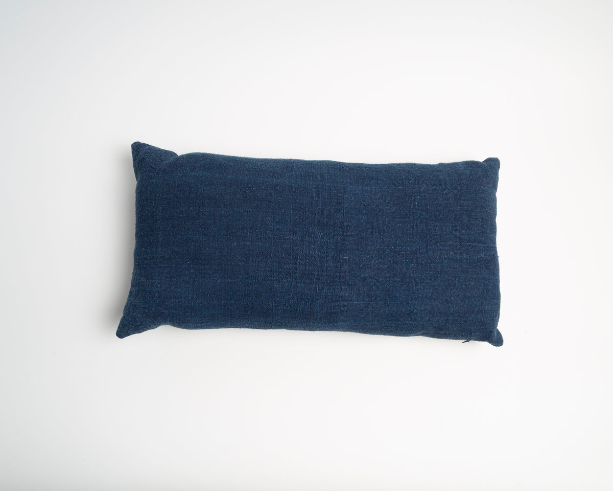 JAPANESE FUTON STRIPE LONG CUSHION IN INDIGO