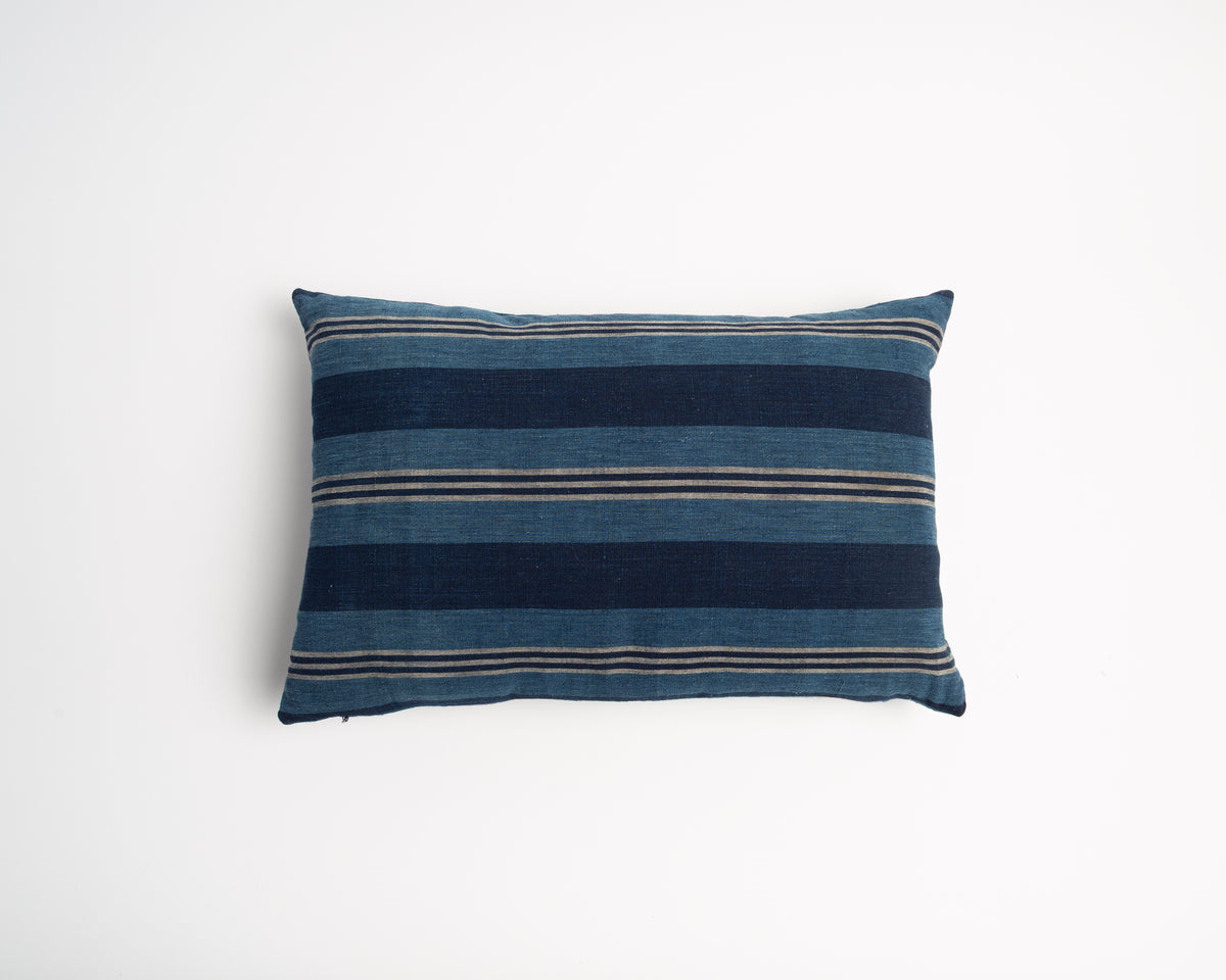 JW ANDERSON X DYEWORKS MEDIUM CUSHION IN ANTIQUE INDIGO FABRIC