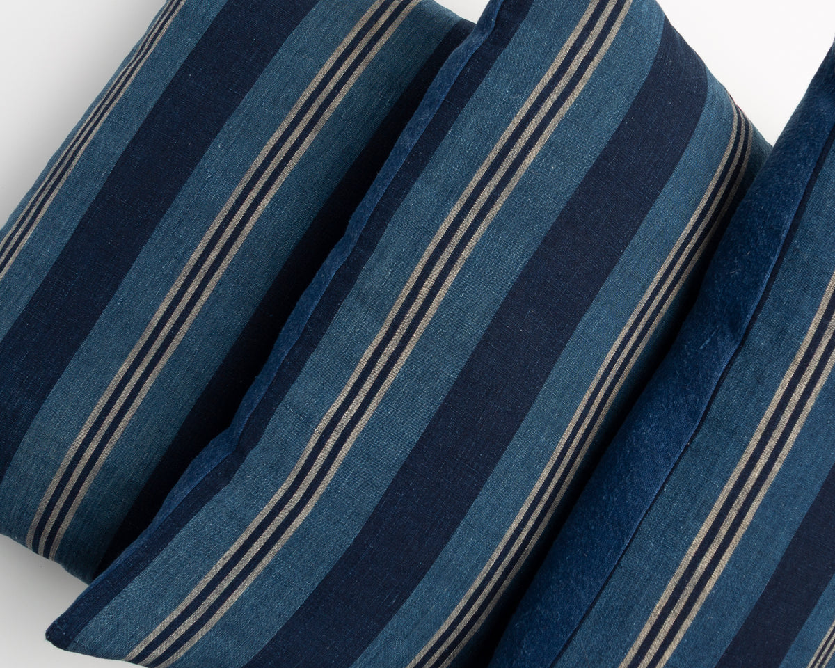 JW ANDERSON X DYEWORKS MEDIUM CUSHION IN ANTIQUE INDIGO FABRIC
