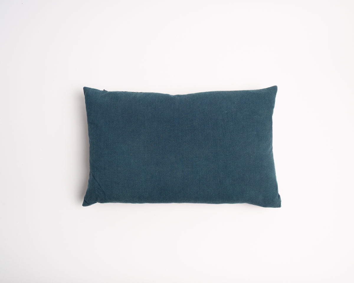 JW ANDERSON X DYEWORKS MEDIUM CUSHION IN ANTIQUE INDIGO FABRIC