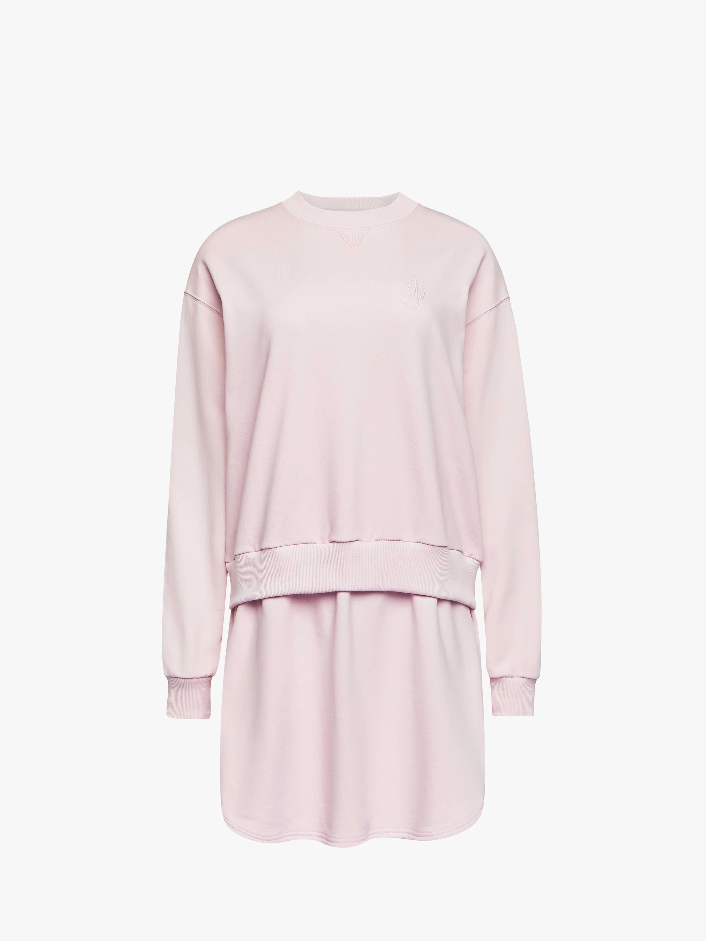 CL_LAYERED SWEATSHIRT DRESS - LIGHT GREY MELANGE_JD0044PG1719
