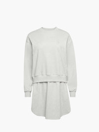 CL_LAYERED SWEATSHIRT DRESS - LIGHT GREY MELANGE_JD0044PG1719