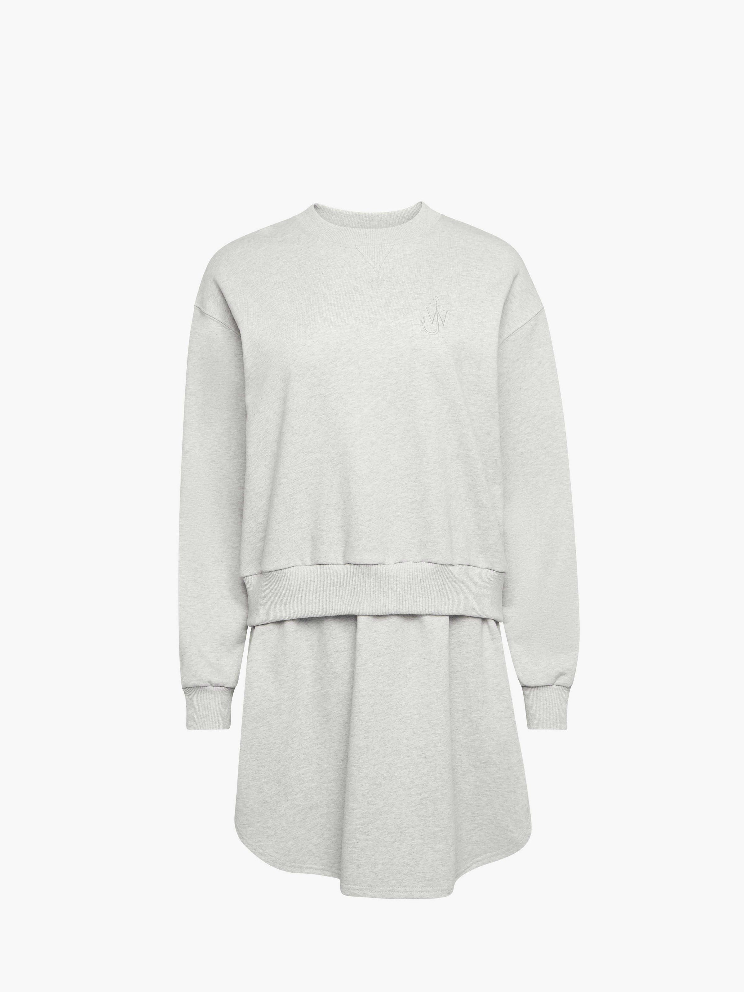 CL_LAYERED SWEATSHIRT DRESS - LIGHT GREY MELANGE_JD0044PG1719