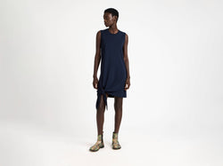 hem knot dress navy Model Front 1