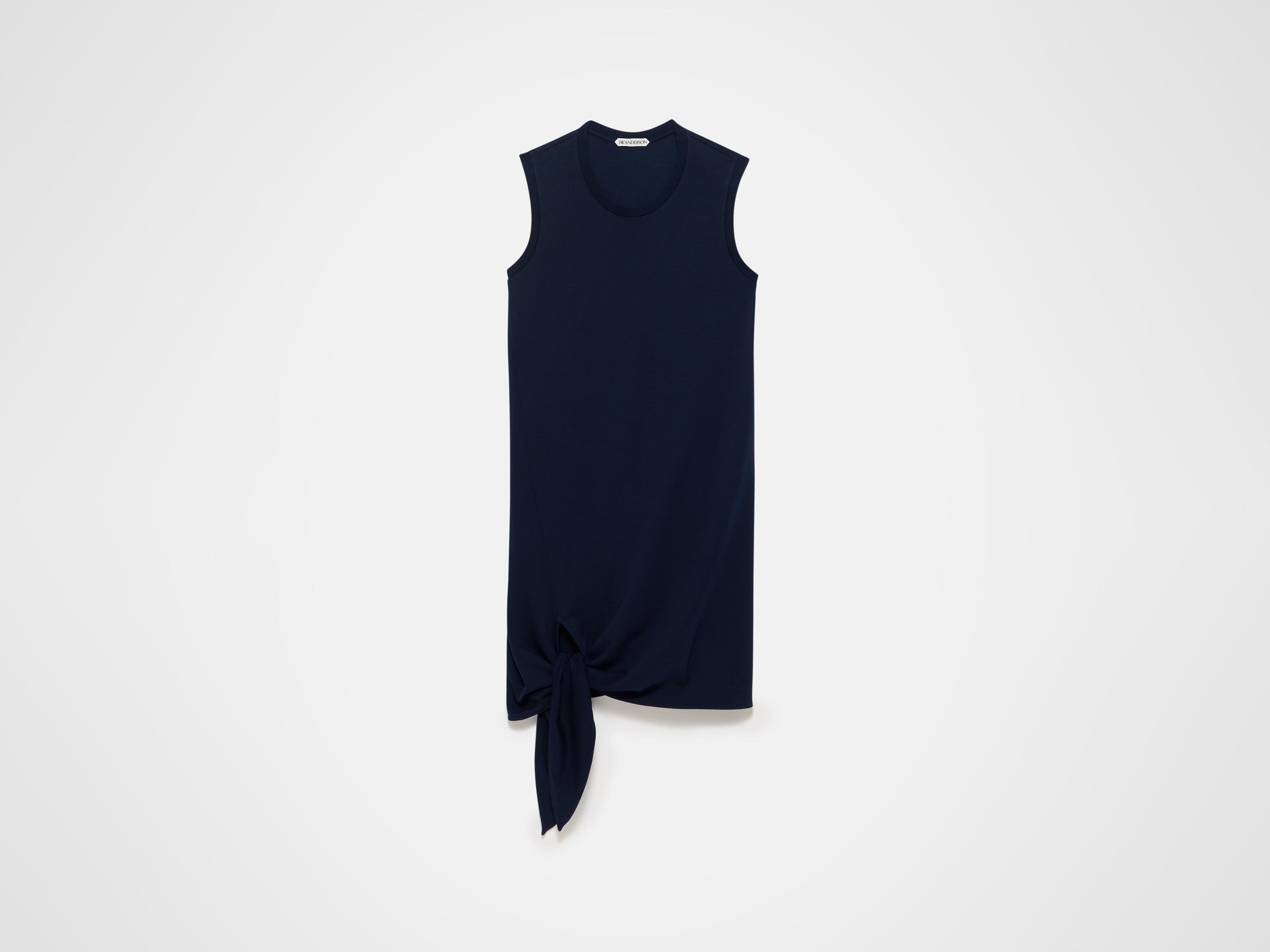 HEM KNOT DRESS IN NAVY