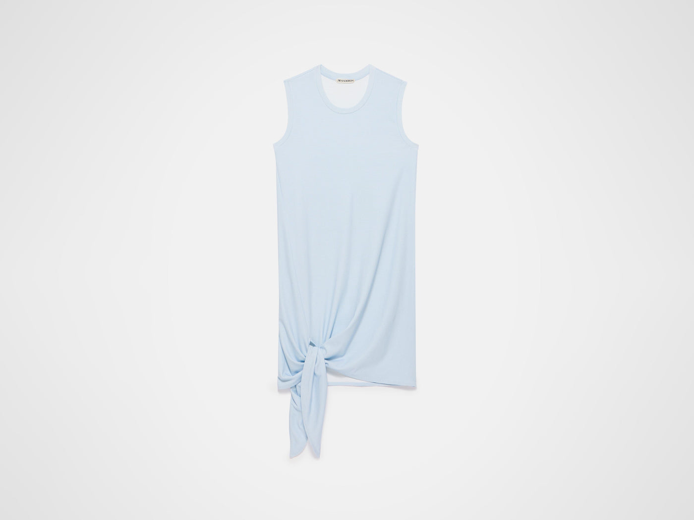 hem knot dress white light blue Product Front 4