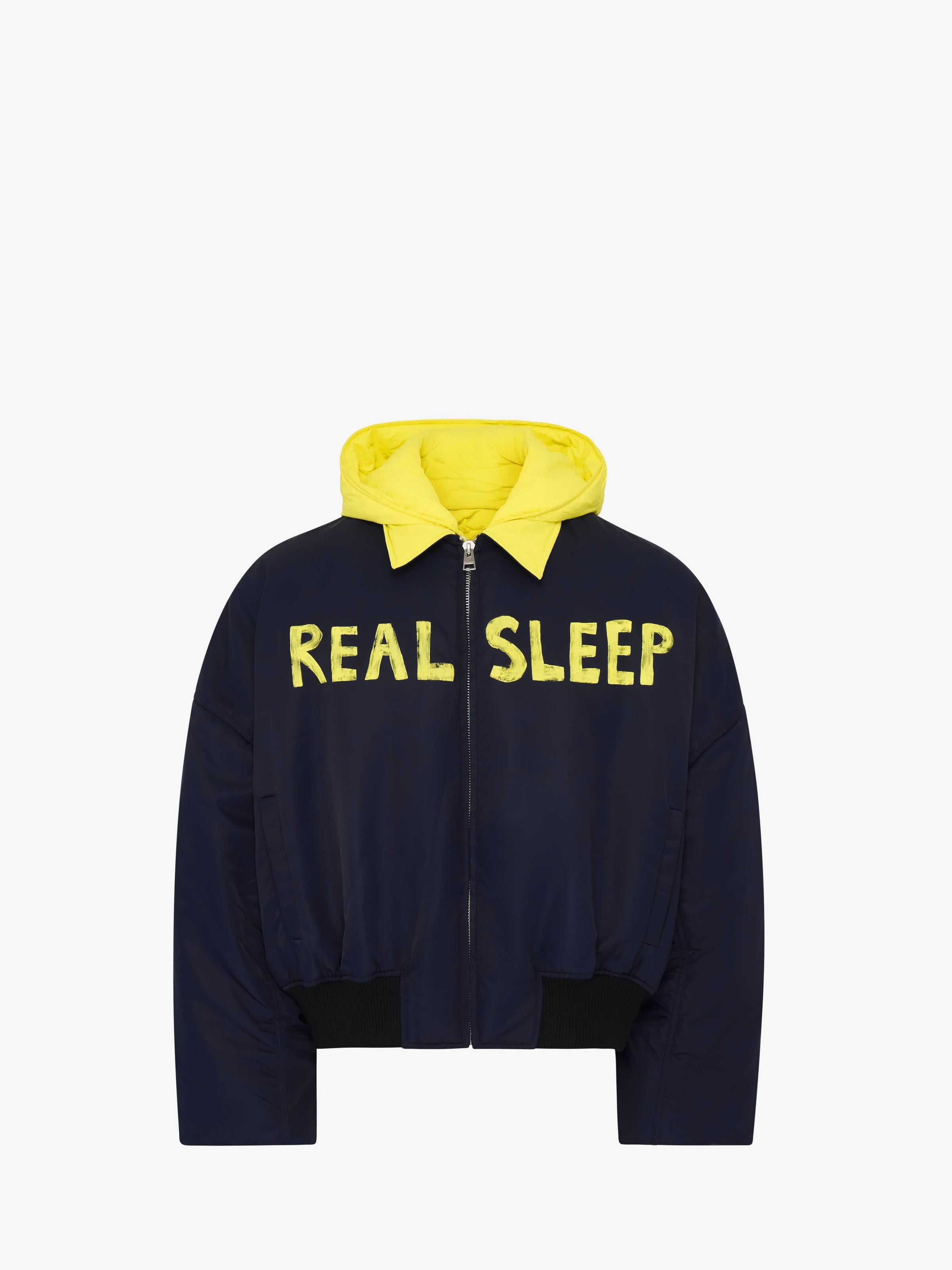 CL_REAL SLEEP BOMBER JACKET - NAVY/YELLOW_JK0352PG1696