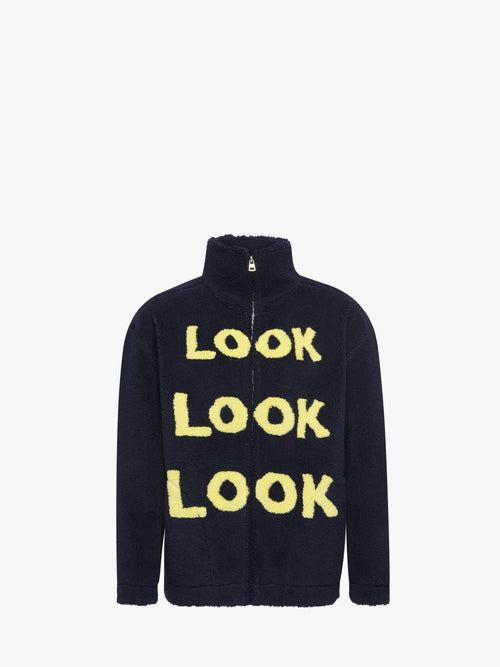 "LOOK LOOK LOOK" ZIP FRONT JACKET