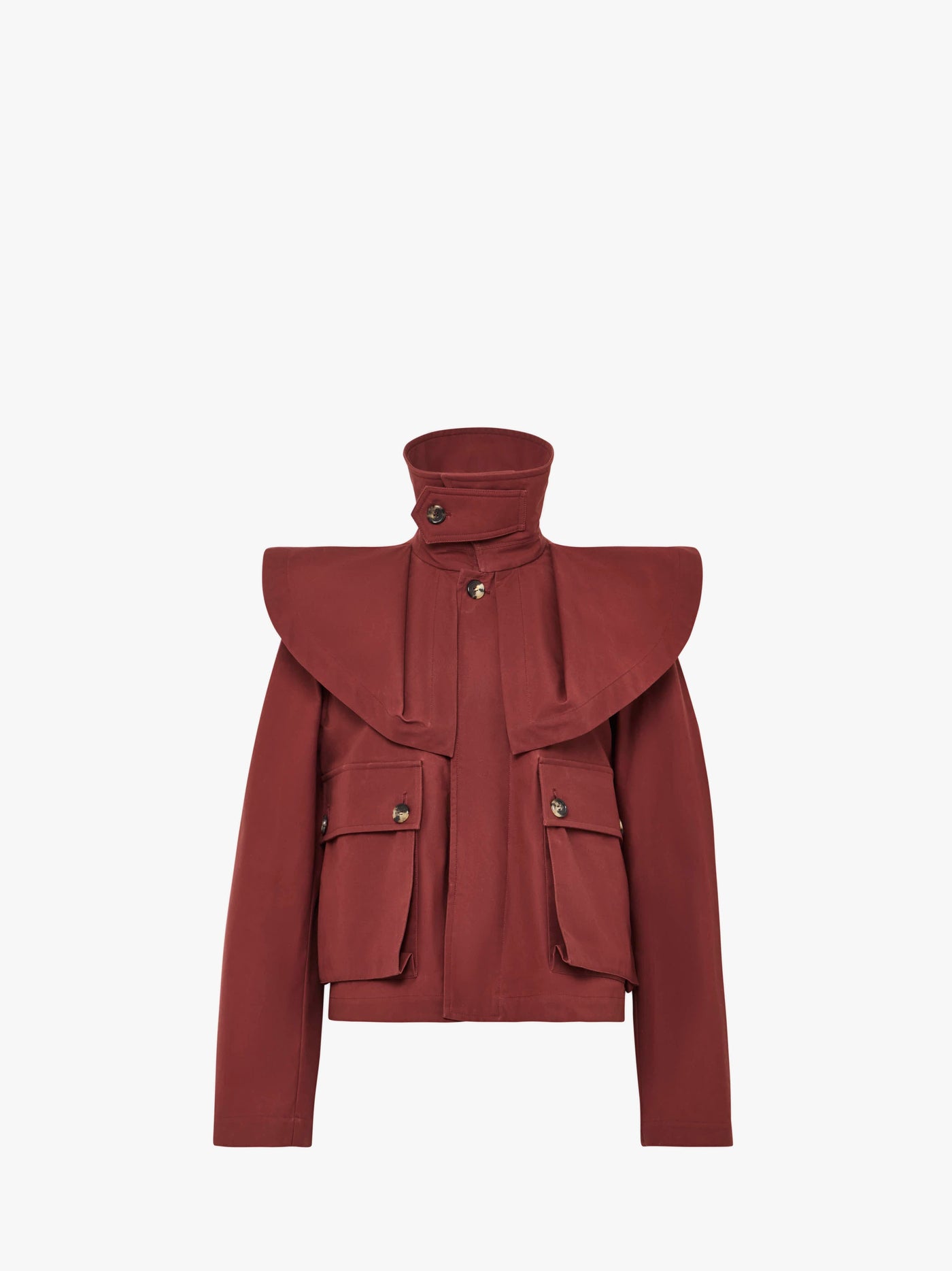 CL_OVERSIZED COLLAR CROPPED TRENCH JACKET - RUST_JK0366PG1683