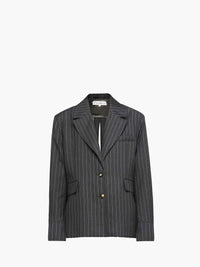 CL_OPEN BACK TAILORED SHIRT JACKET - MID GREY MELANGE_JK0368PG1695