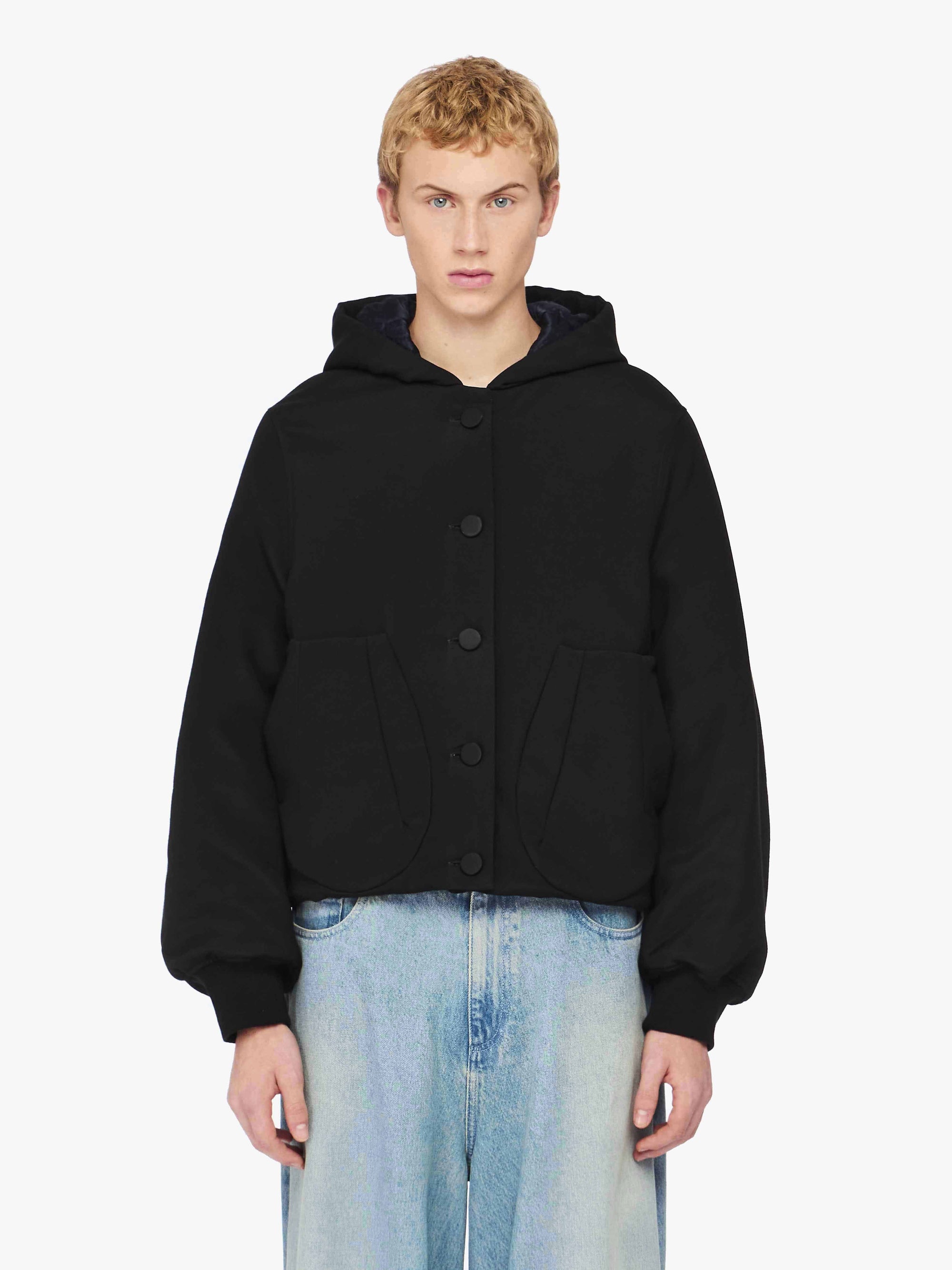 HOODED BLOUSON JACKET