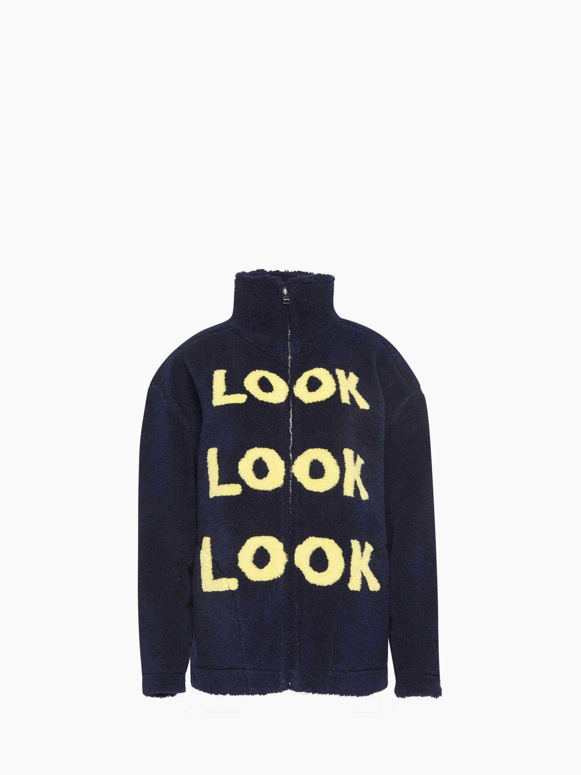 "LOOK LOOK LOOK" ZIP FRONT JACKET