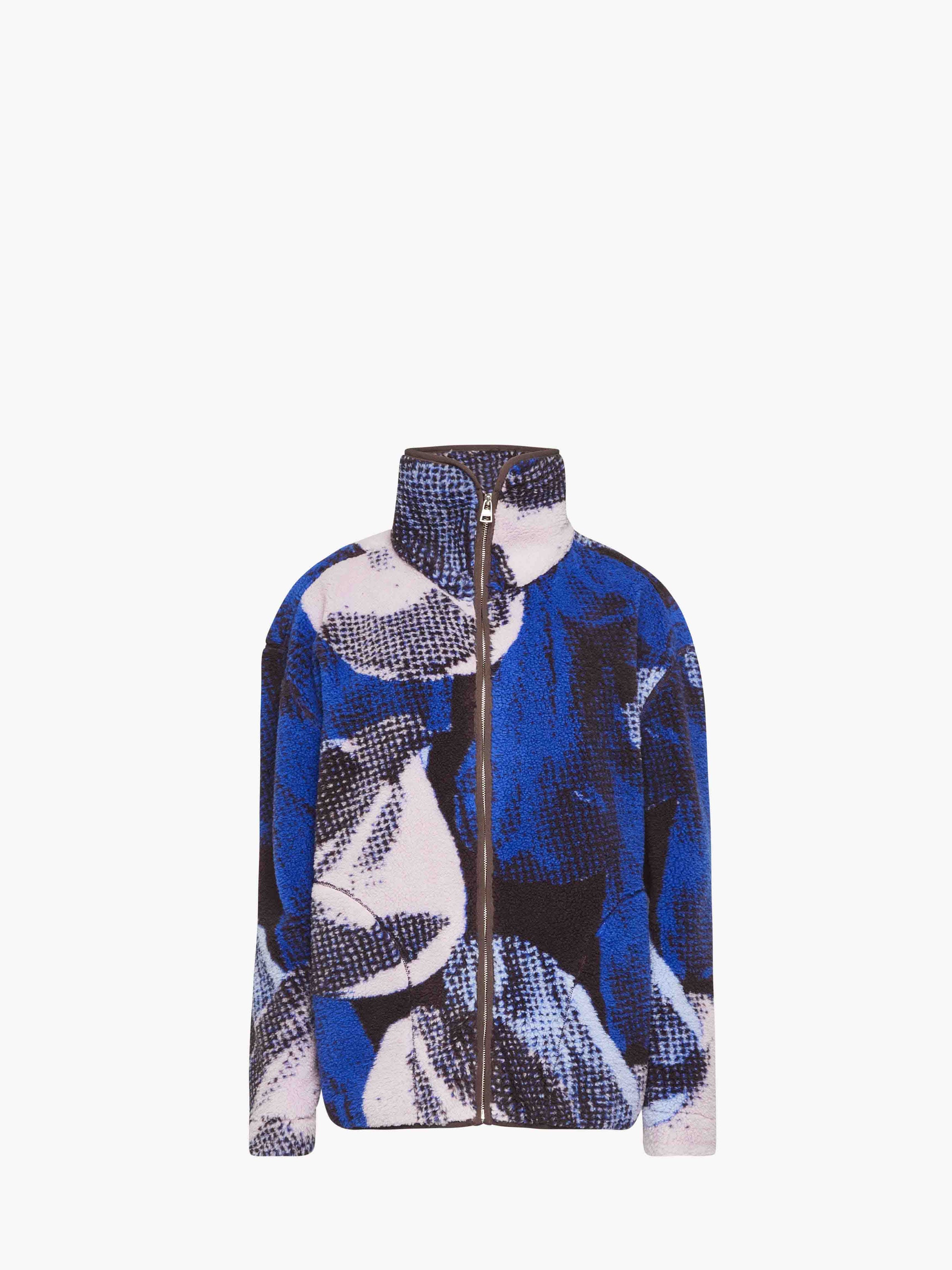 CL_ZIP FRONT CASUAL JACKET - BLUE/MULTI - DO NOT USE_JK0376PG1712