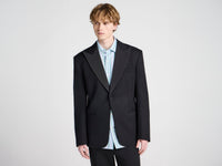 MENS FITTED TUXEDO JACKET IN BLACK