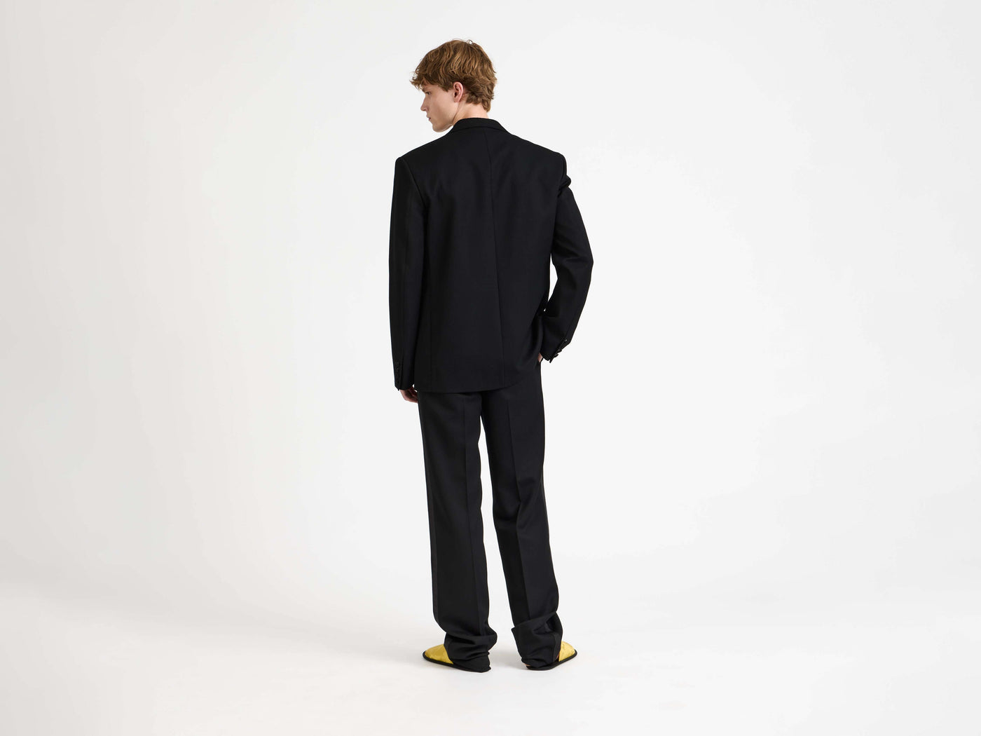tuxedo jacket black 2 Model Back 4