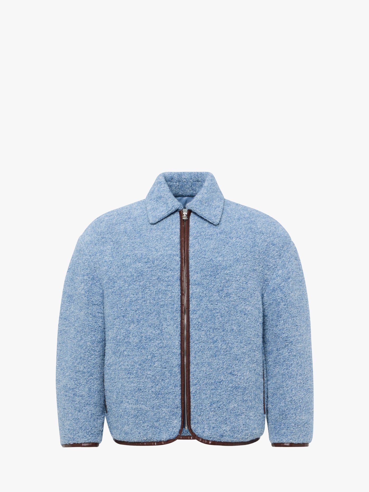 CL_CONTRAST TRIM CASUAL JACKET - BLUE MELANGE_JK0394PG1820