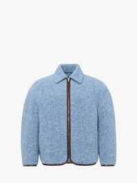 CL_CONTRAST TRIM CASUAL JACKET - BLUE MELANGE_JK0394PG1820