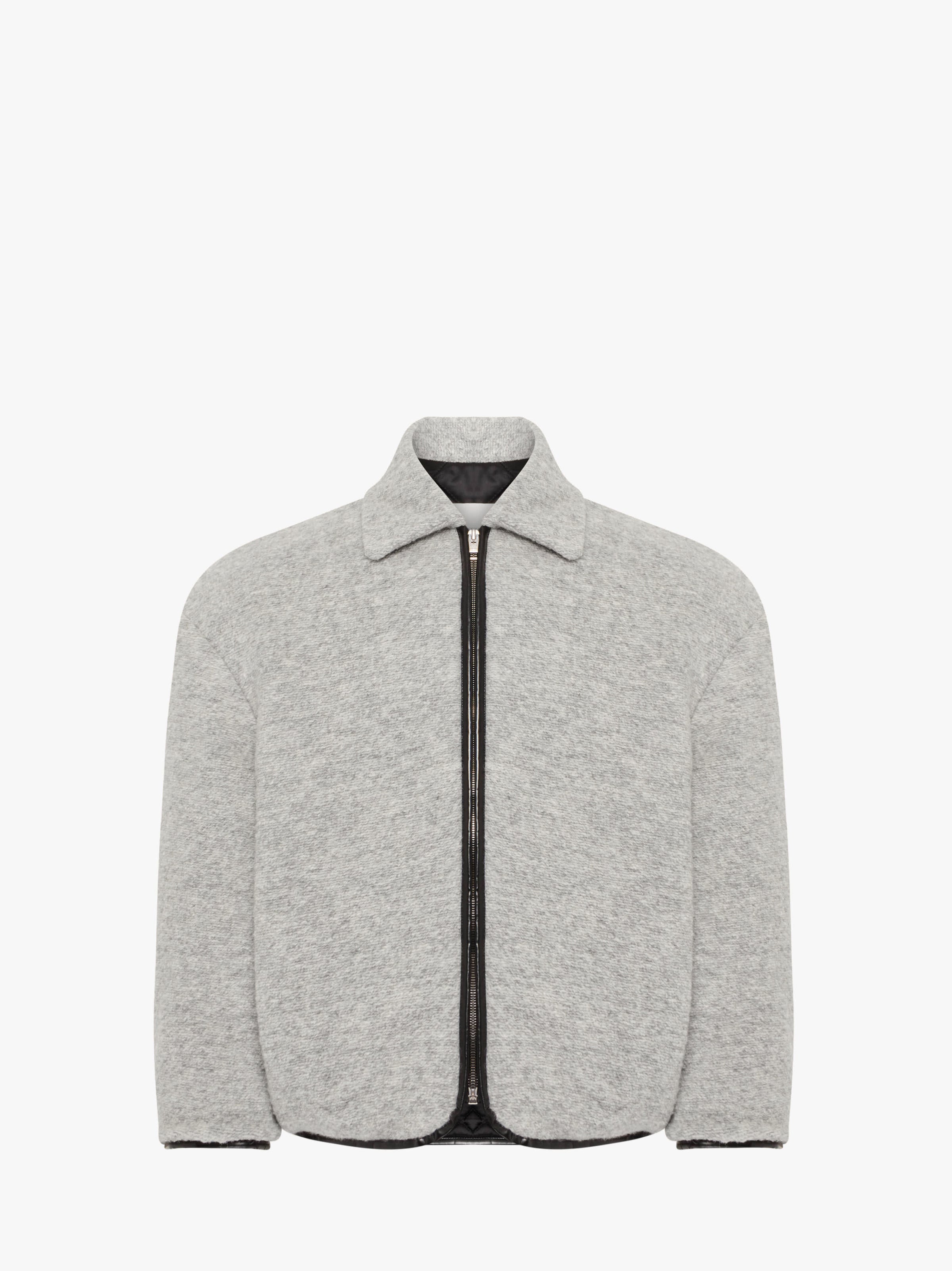 CL_CONTRAST TRIM CASUAL JACKET - BLUE MELANGE_JK0394PG1820