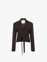 CL_CROPPED TAILORED JACKET - DARK BROWN_JK0400PG1684