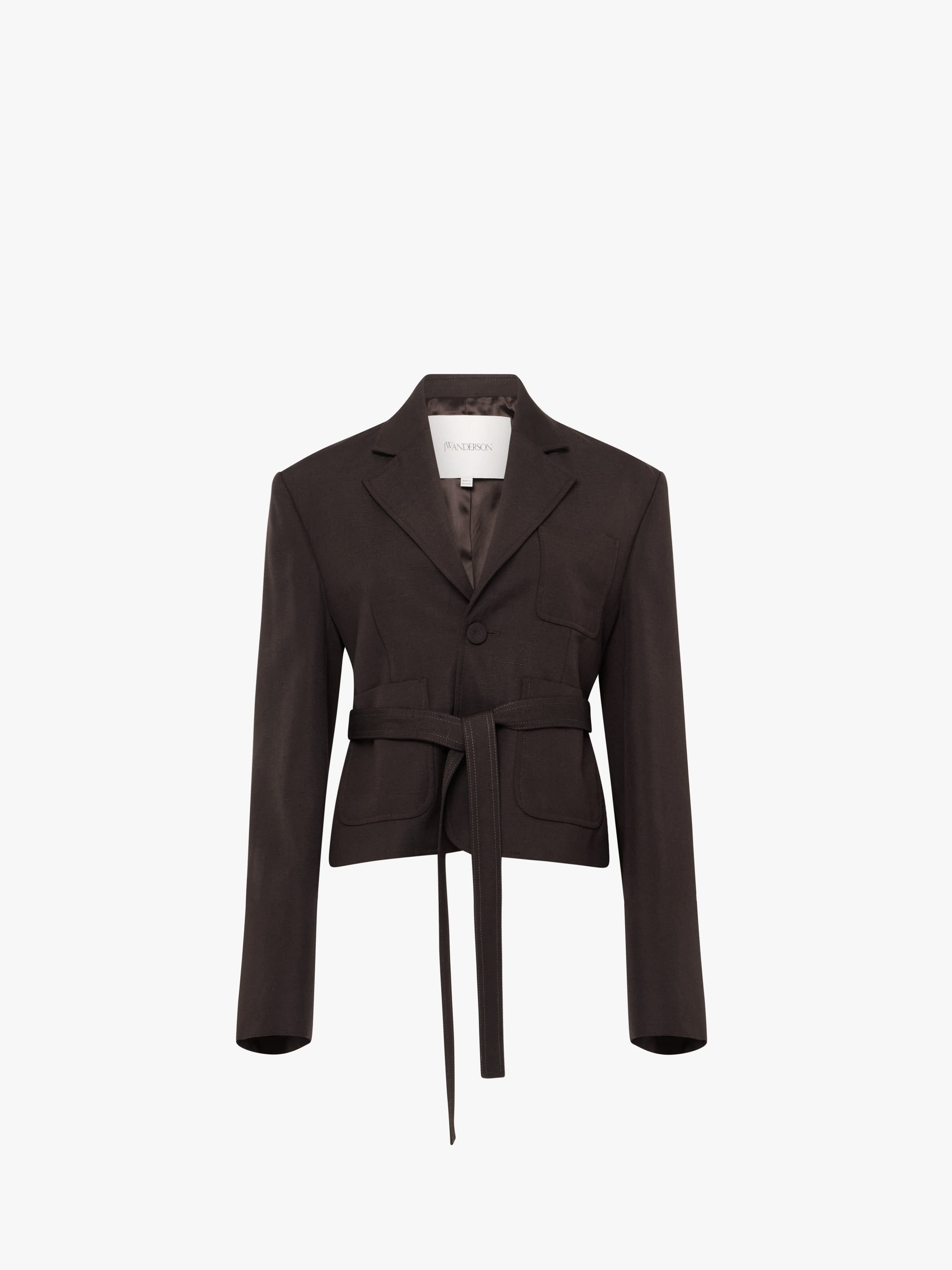 CL_CROPPED TAILORED JACKET - DARK BROWN_JK0400PG1684