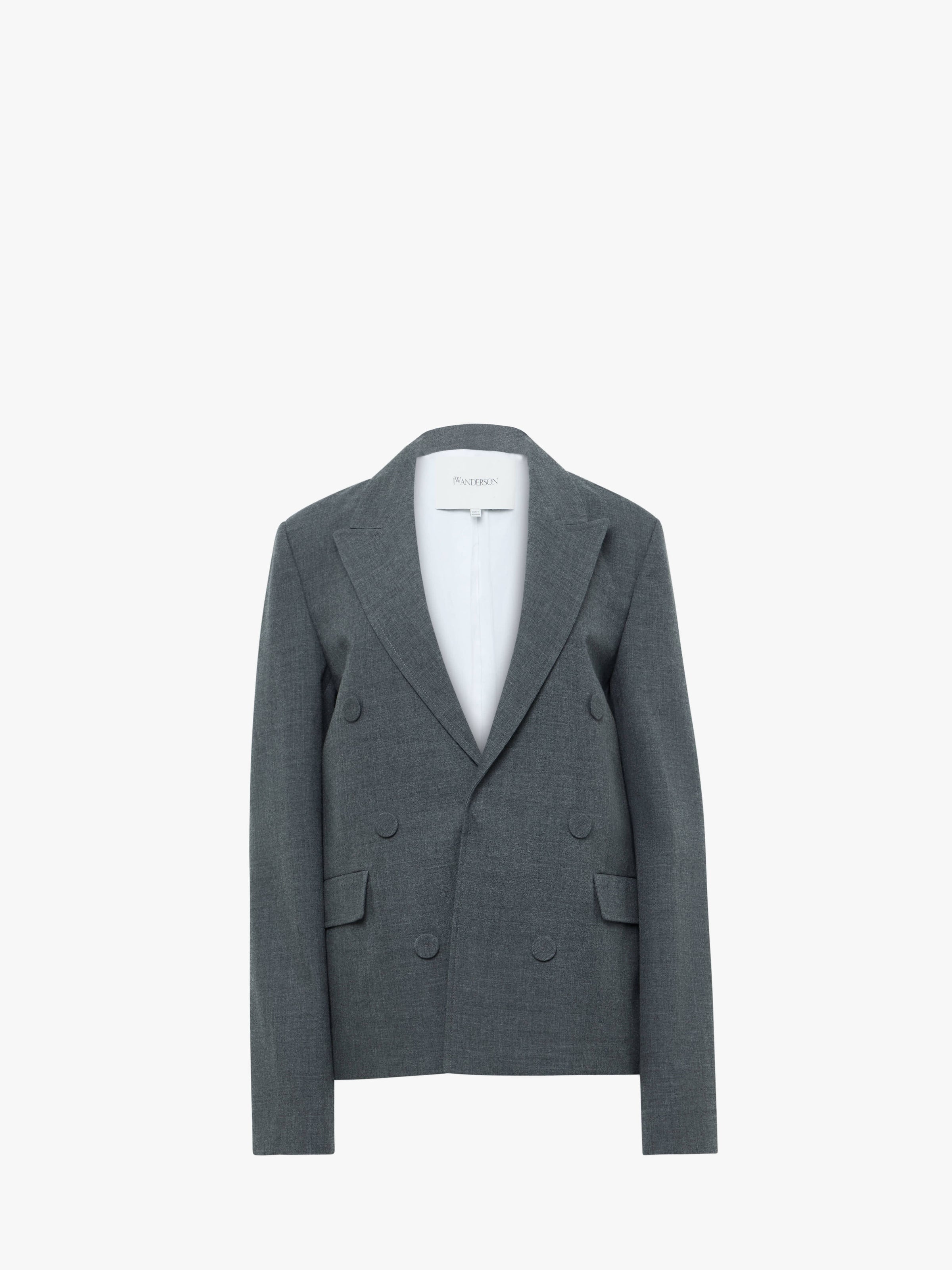 CL_DOUBLE BREASTED TAILORED JACKET - CHARCOAL MELANGE_JK0401PG1821