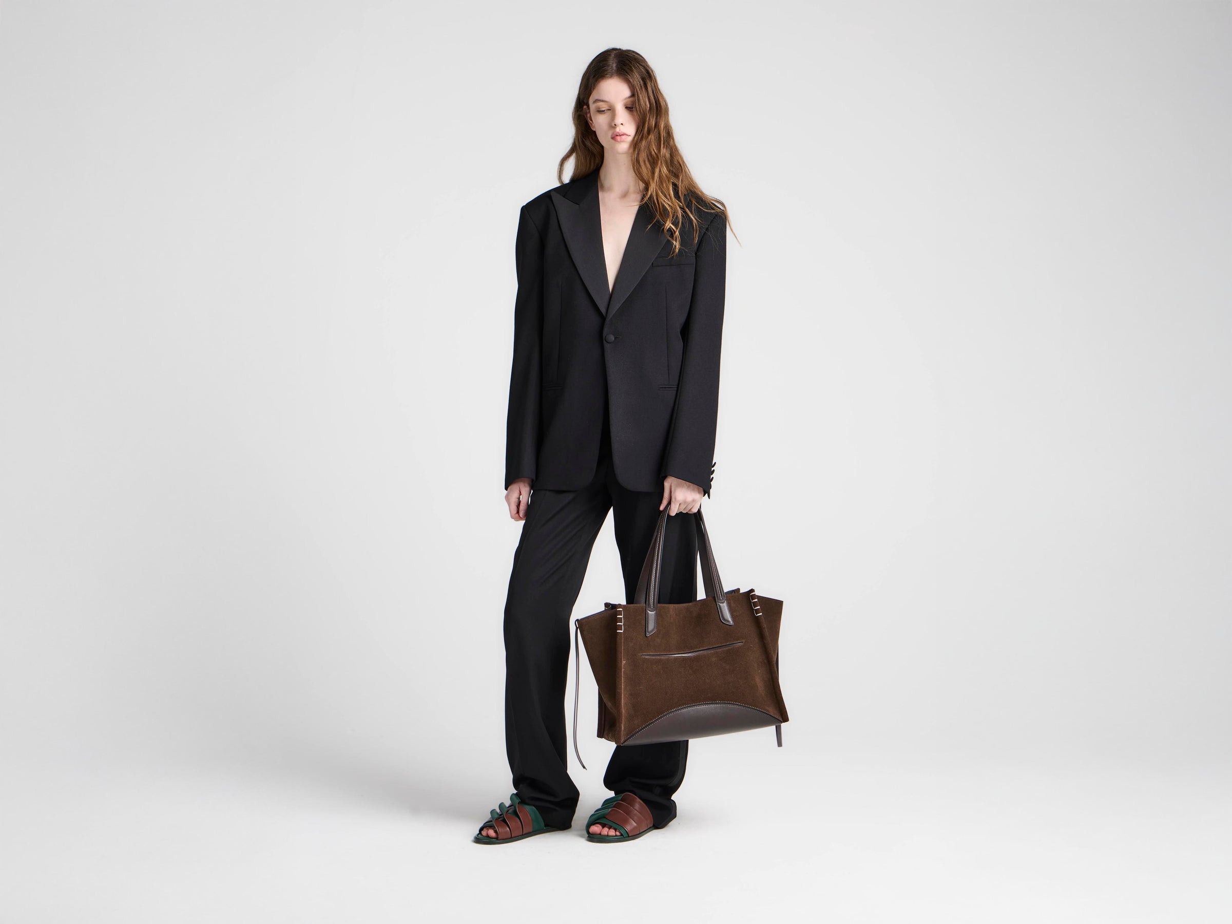 WOMENS FITTED TUXEDO JACKET IN BLACK