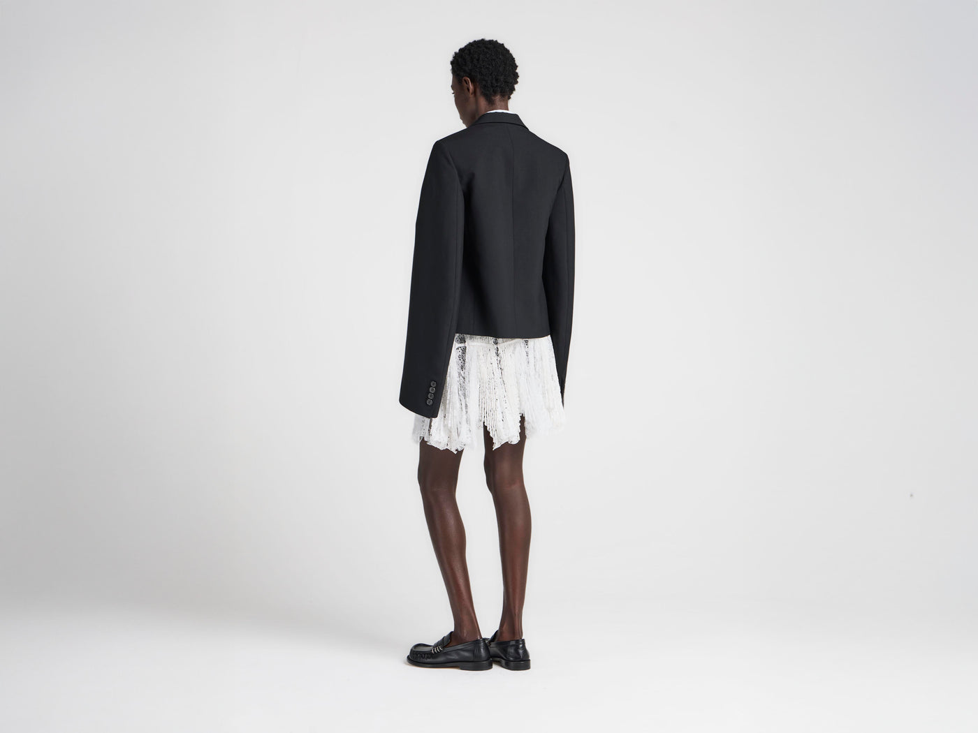 WOMENS BELL SLEEVE JACKET IN BLACK