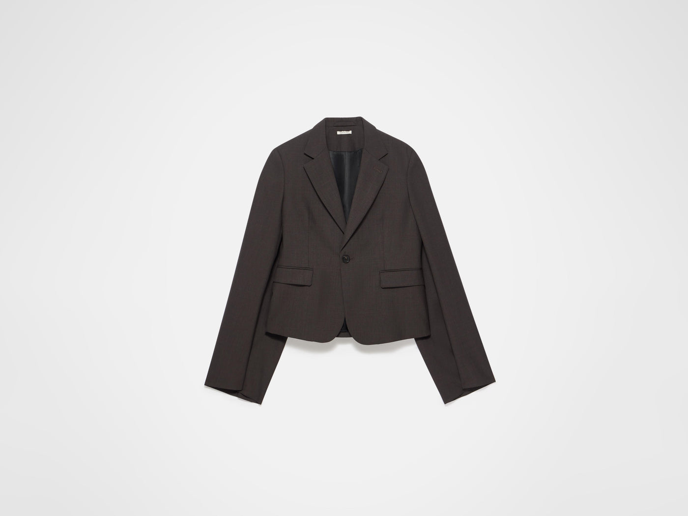 wide sleeve blazer chocolate brown Product Front 5