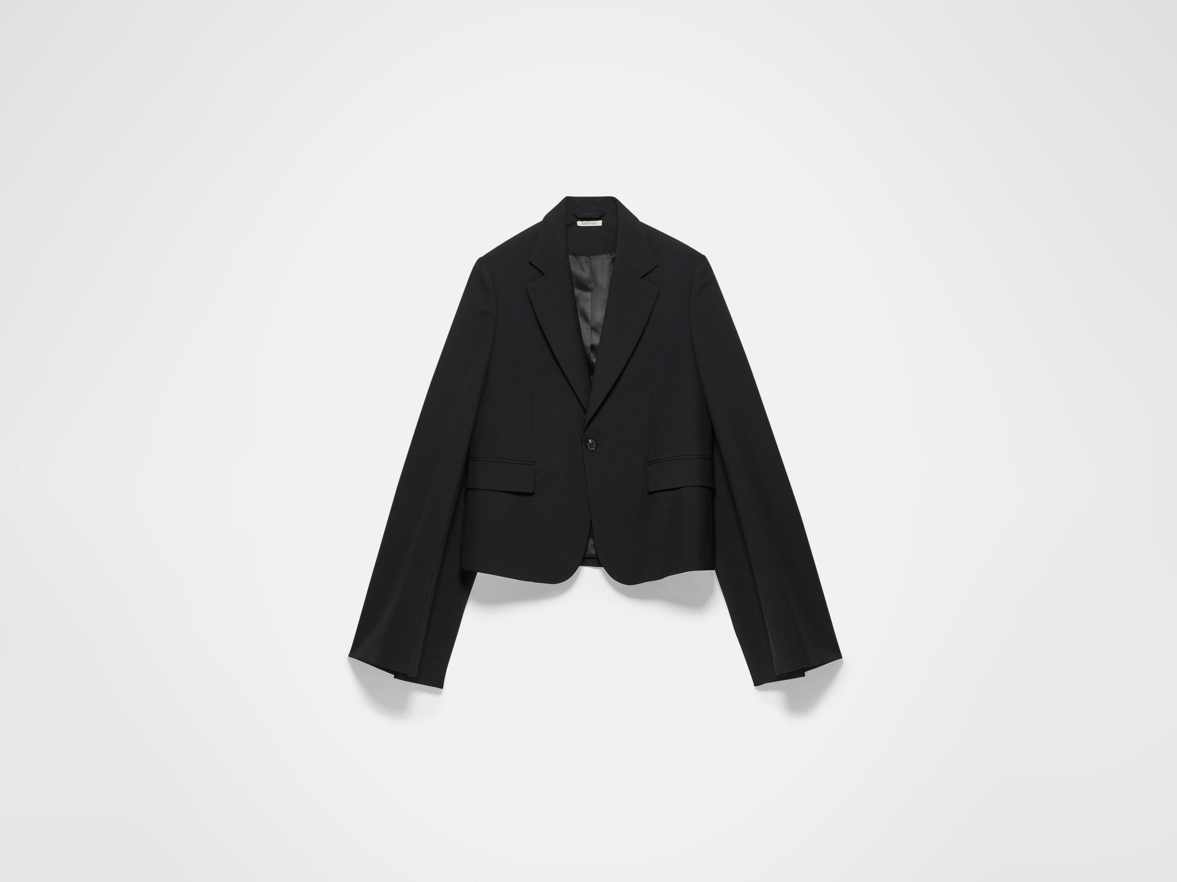 wide sleeve blazer black Product Front 4