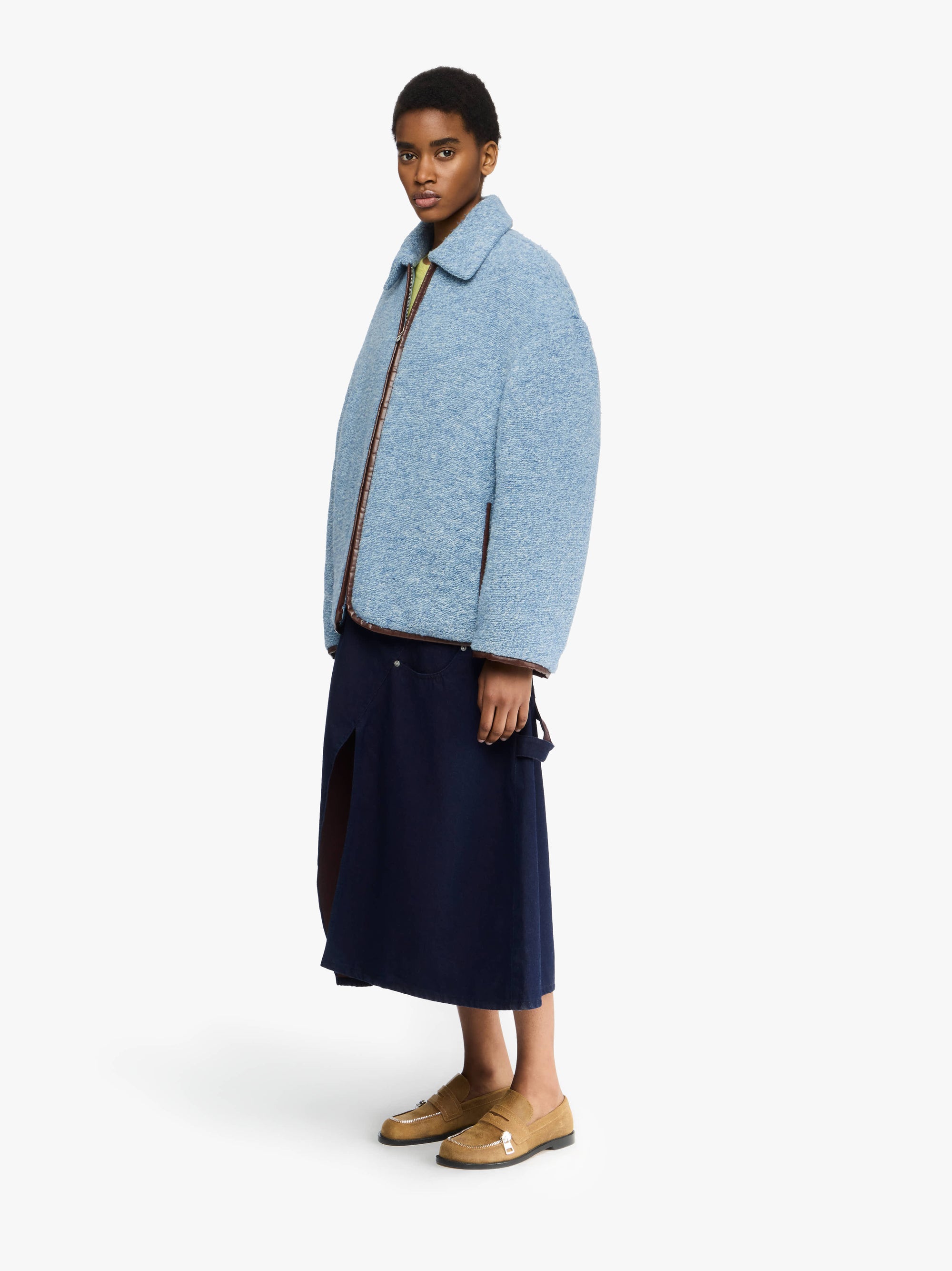 CONTRAST TRIM CASUAL JACKET