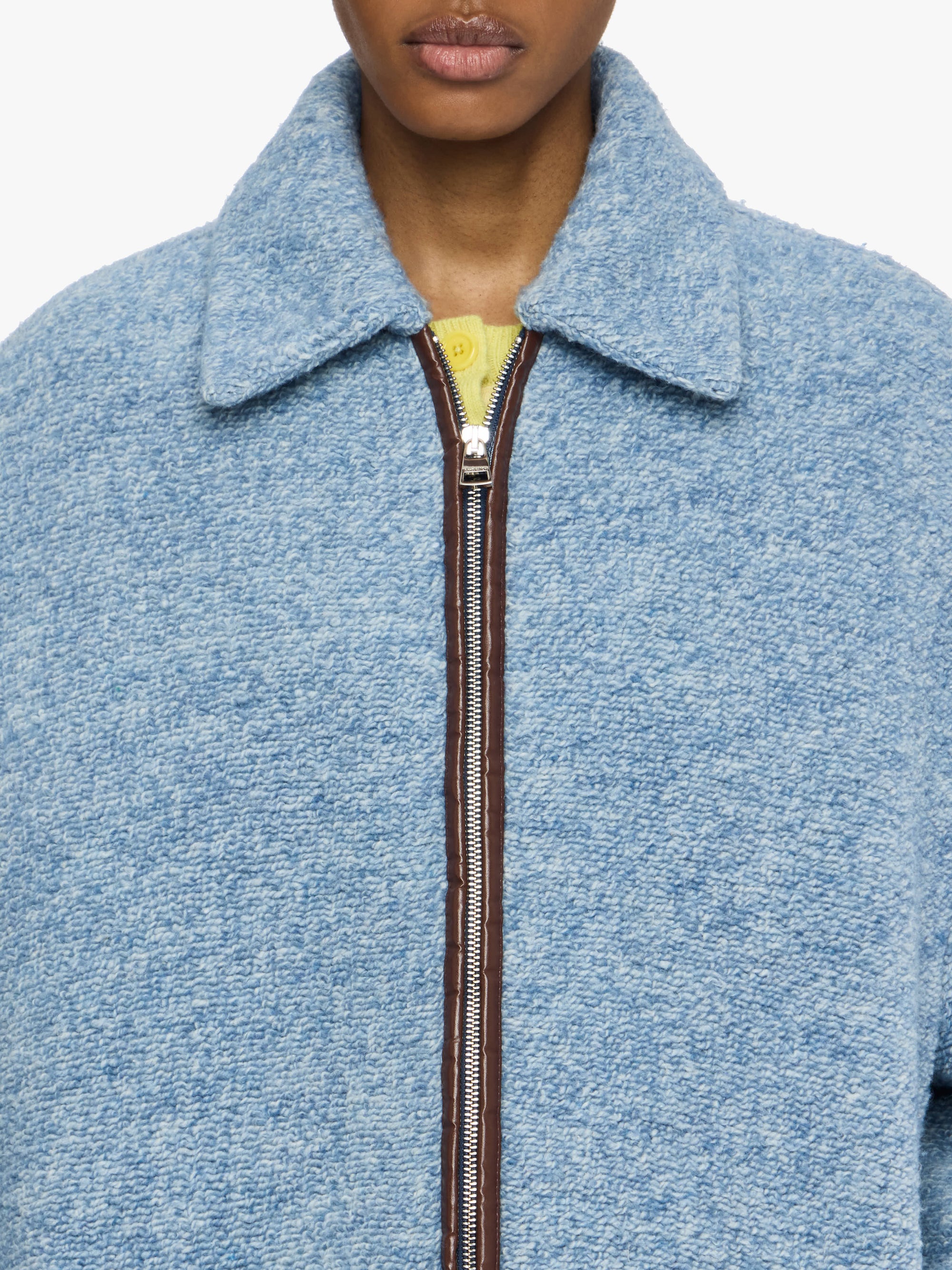 CONTRAST TRIM CASUAL JACKET