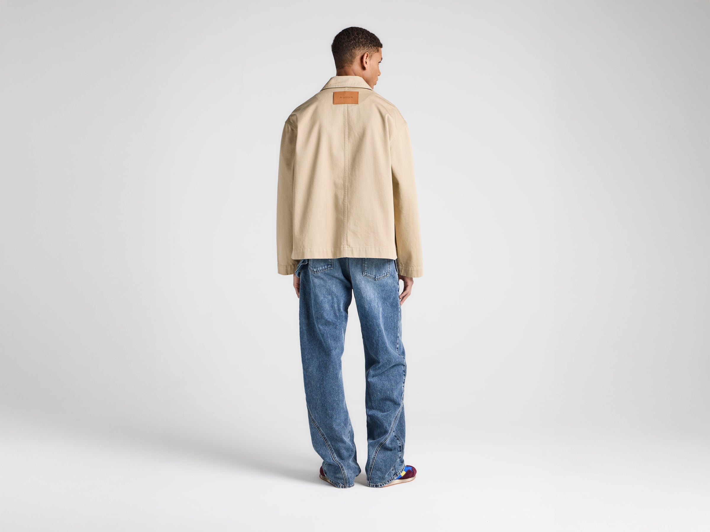 MENS PATCH POCKET JACKET IN  BEIGE