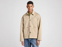 MENS PATCH POCKET JACKET IN  BEIGE