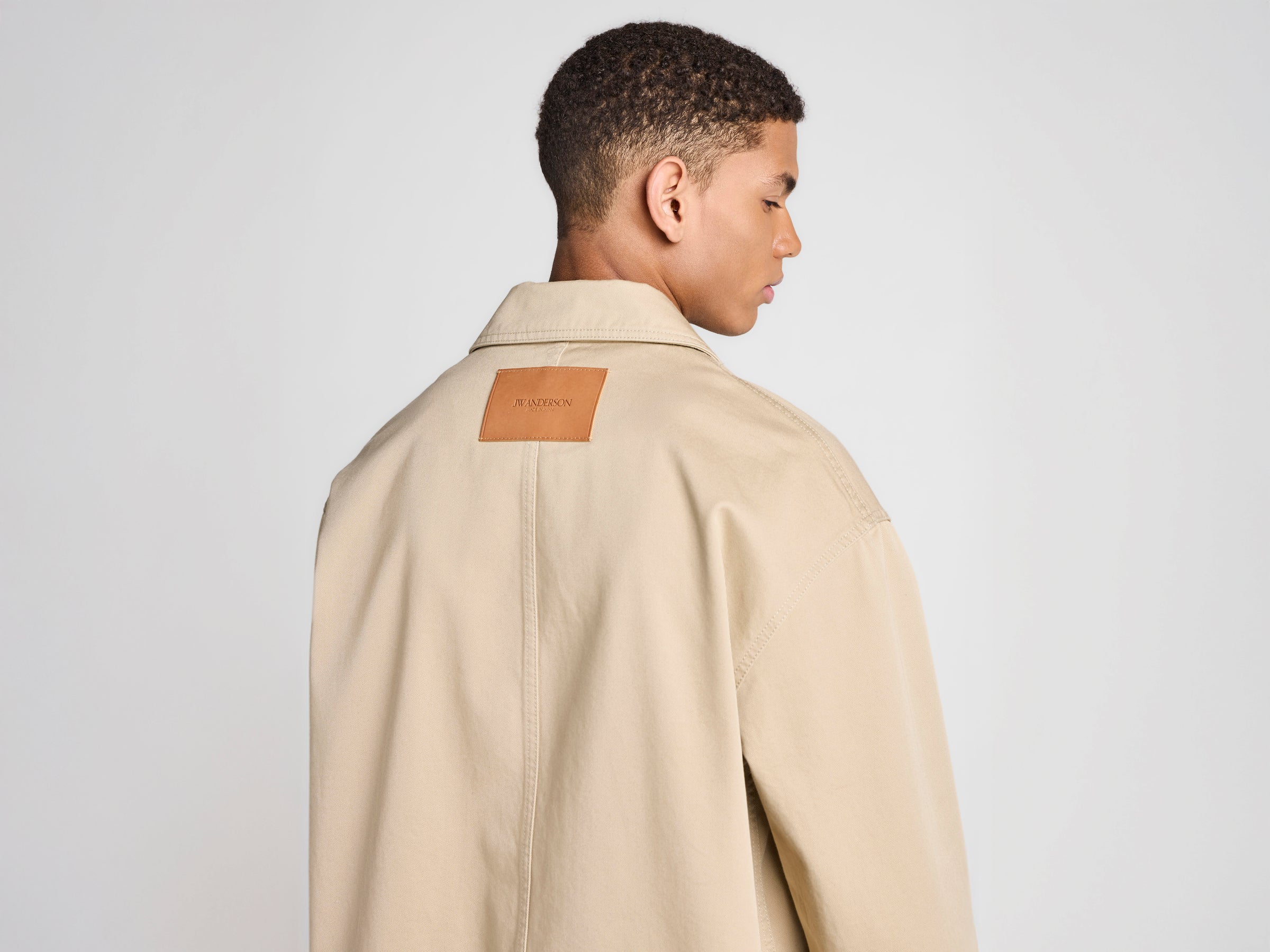 MENS PATCH POCKET JACKET IN  BEIGE