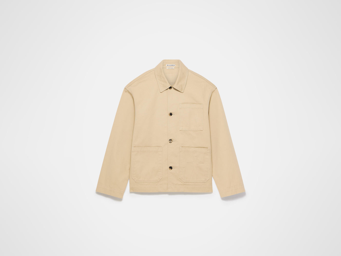 MENS PATCH POCKET JACKET IN  BEIGE