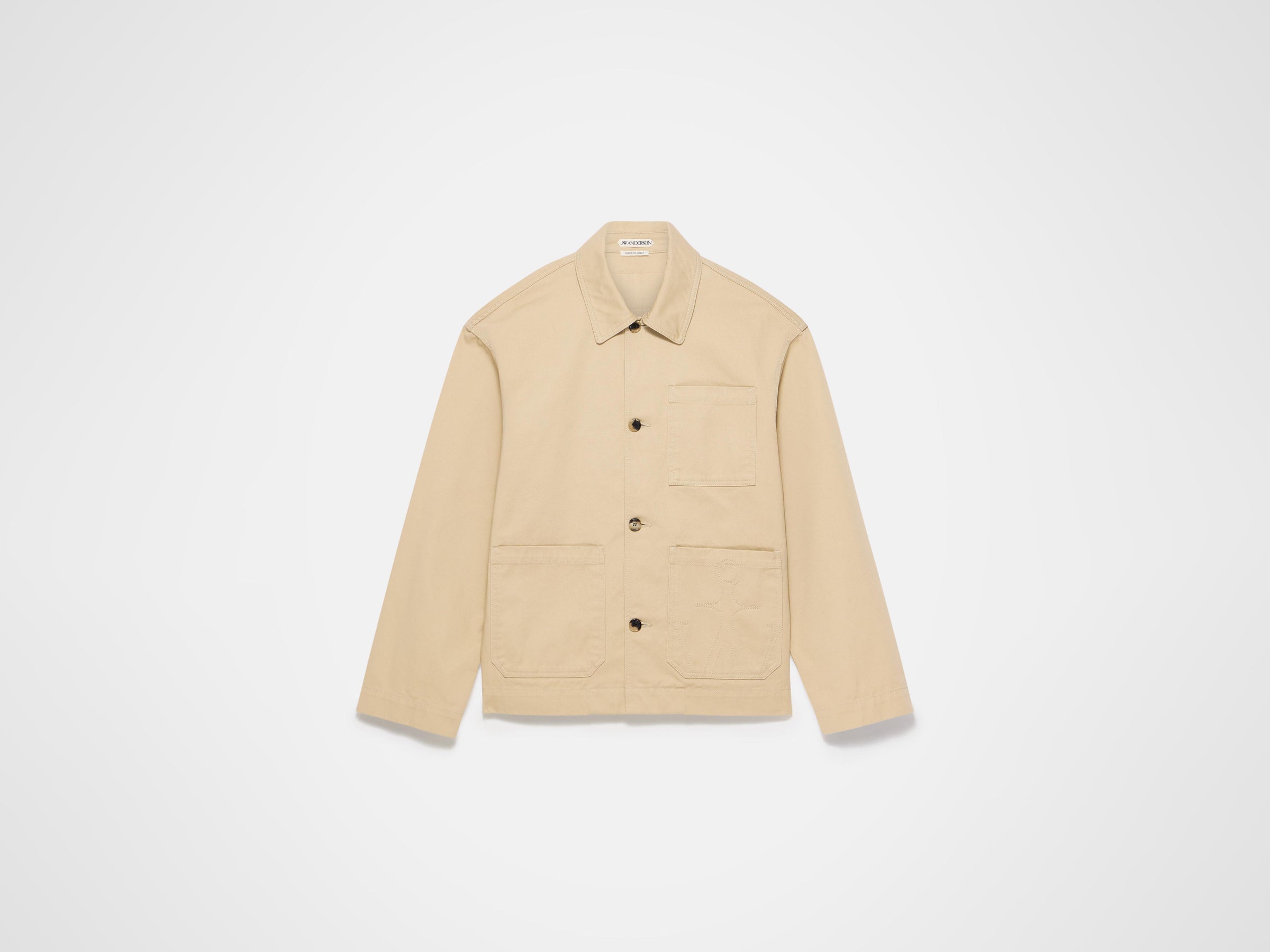 MENS PATCH POCKET JACKET IN  BEIGE