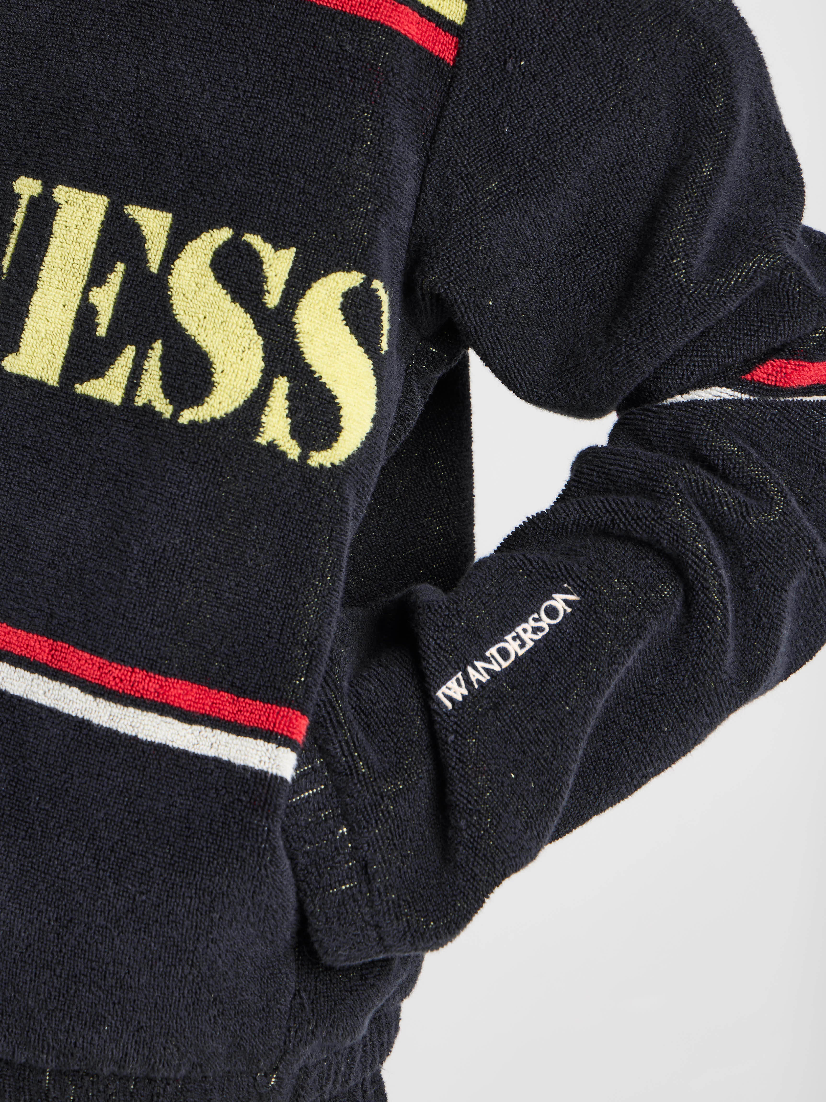 Unisex JW ANDERSON X GUINNESS TOWELLING JACKET IN BLACK in BLACK