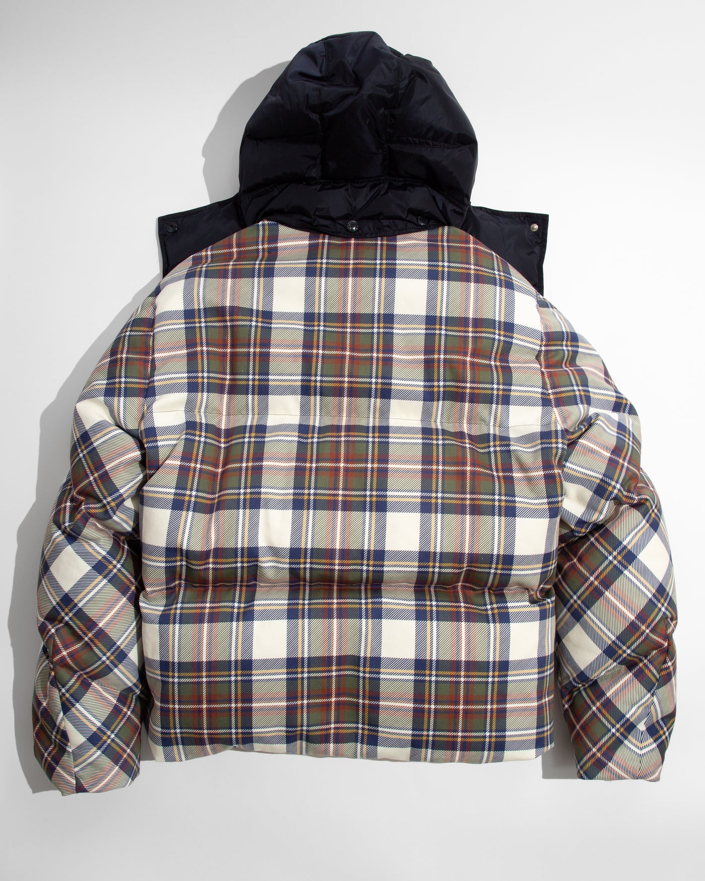 MENS JW ANDERSON X MONCLER PLAID PUFFER JACKET IN MULTI