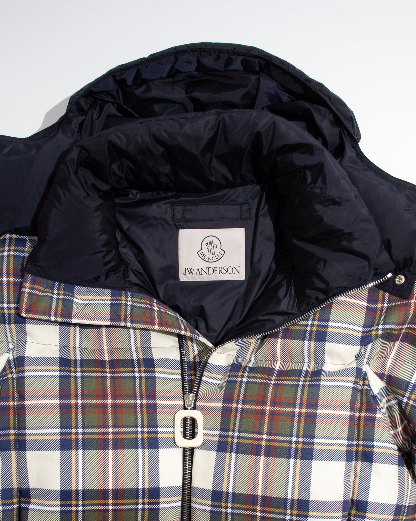 MENS JW ANDERSON X MONCLER PLAID PUFFER JACKET IN MULTI