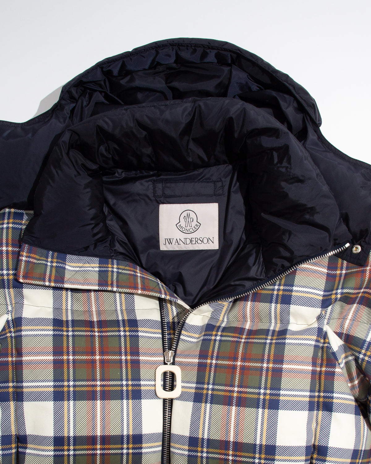 MENS JW ANDERSON X MONCLER PLAID PUFFER JACKET IN MULTI in MULTI 