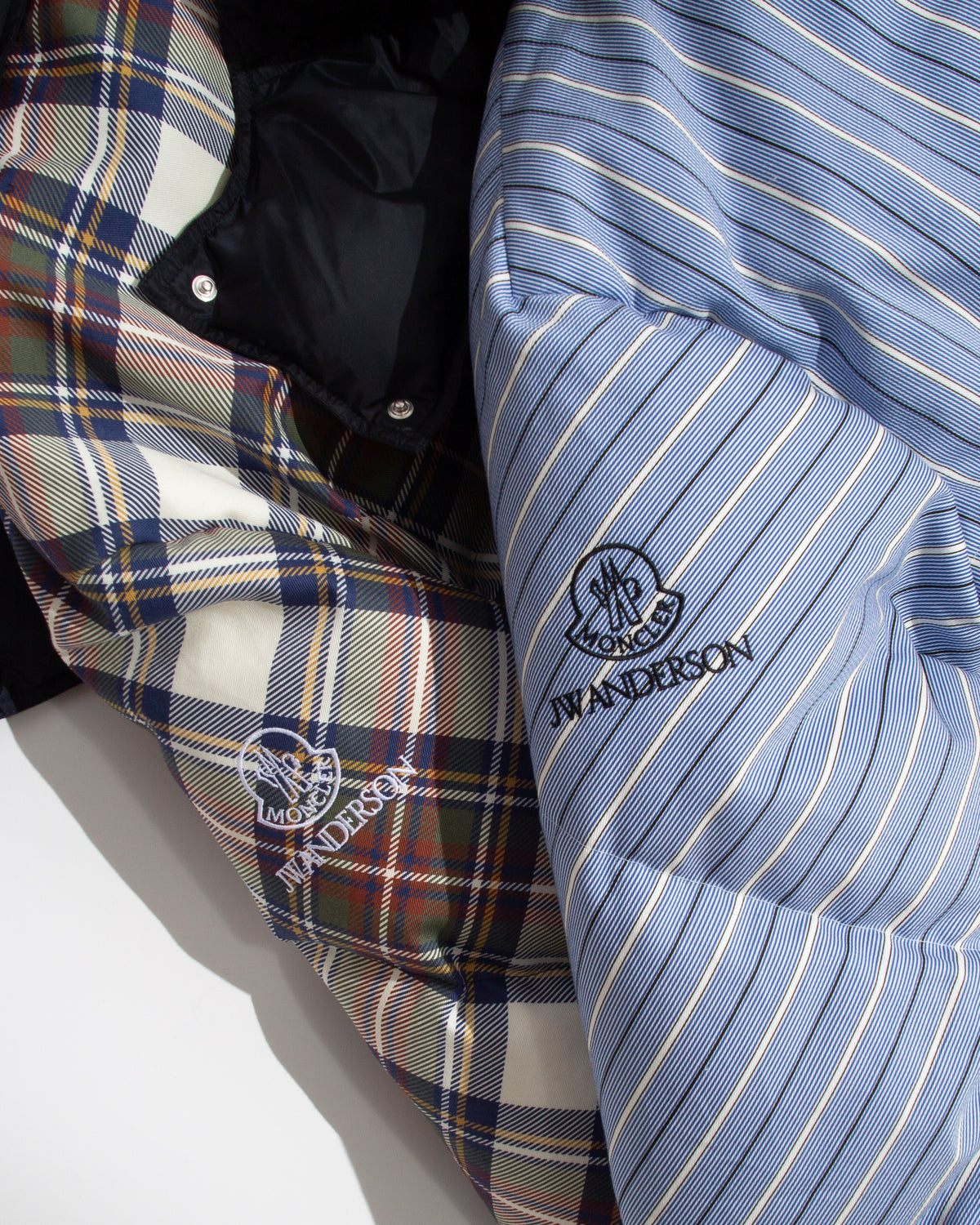 MENS JW ANDERSON X MONCLER PLAID PUFFER JACKET IN MULTI in MULTI 