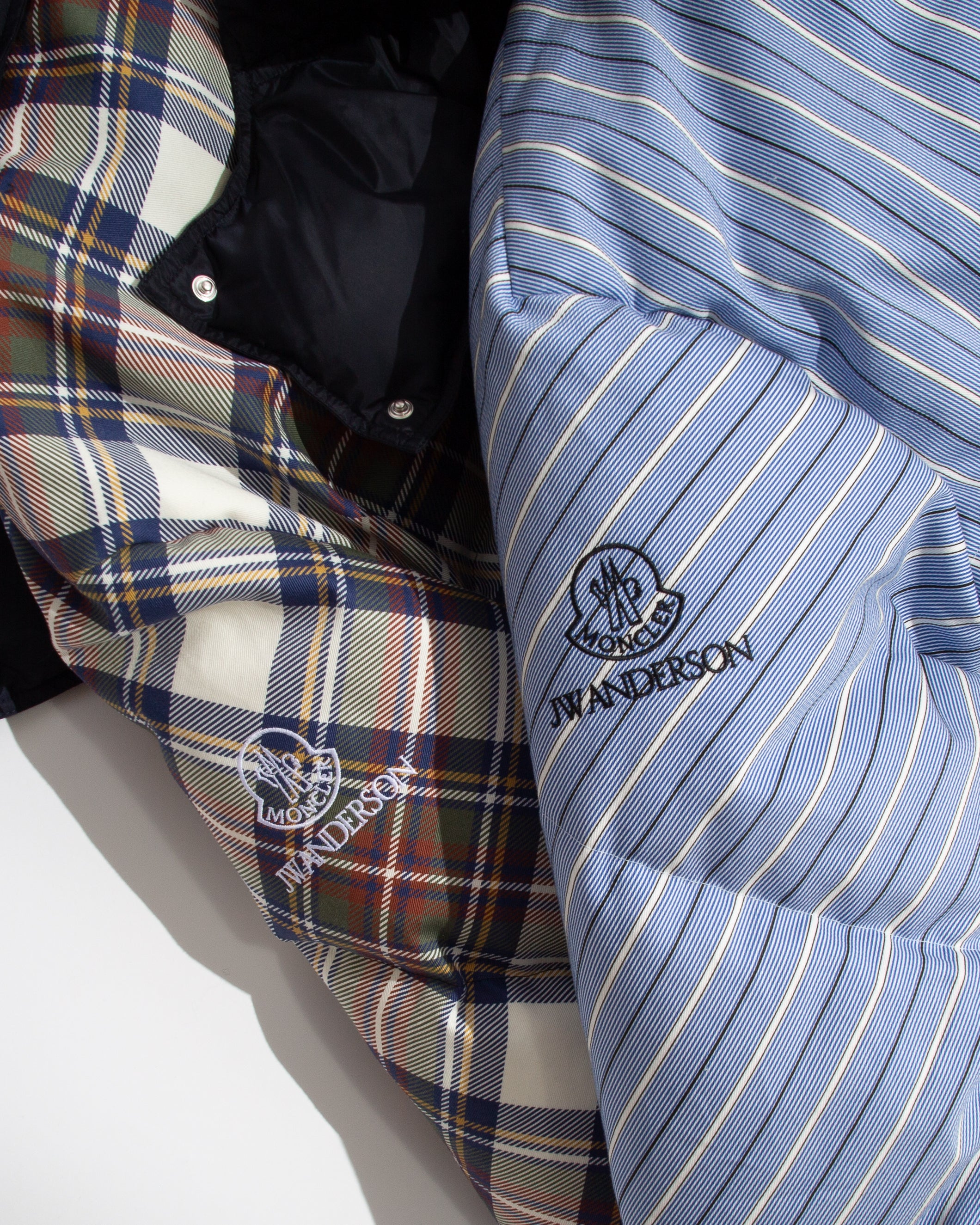 MENS JW ANDERSON X MONCLER PLAID PUFFER JACKET IN MULTI