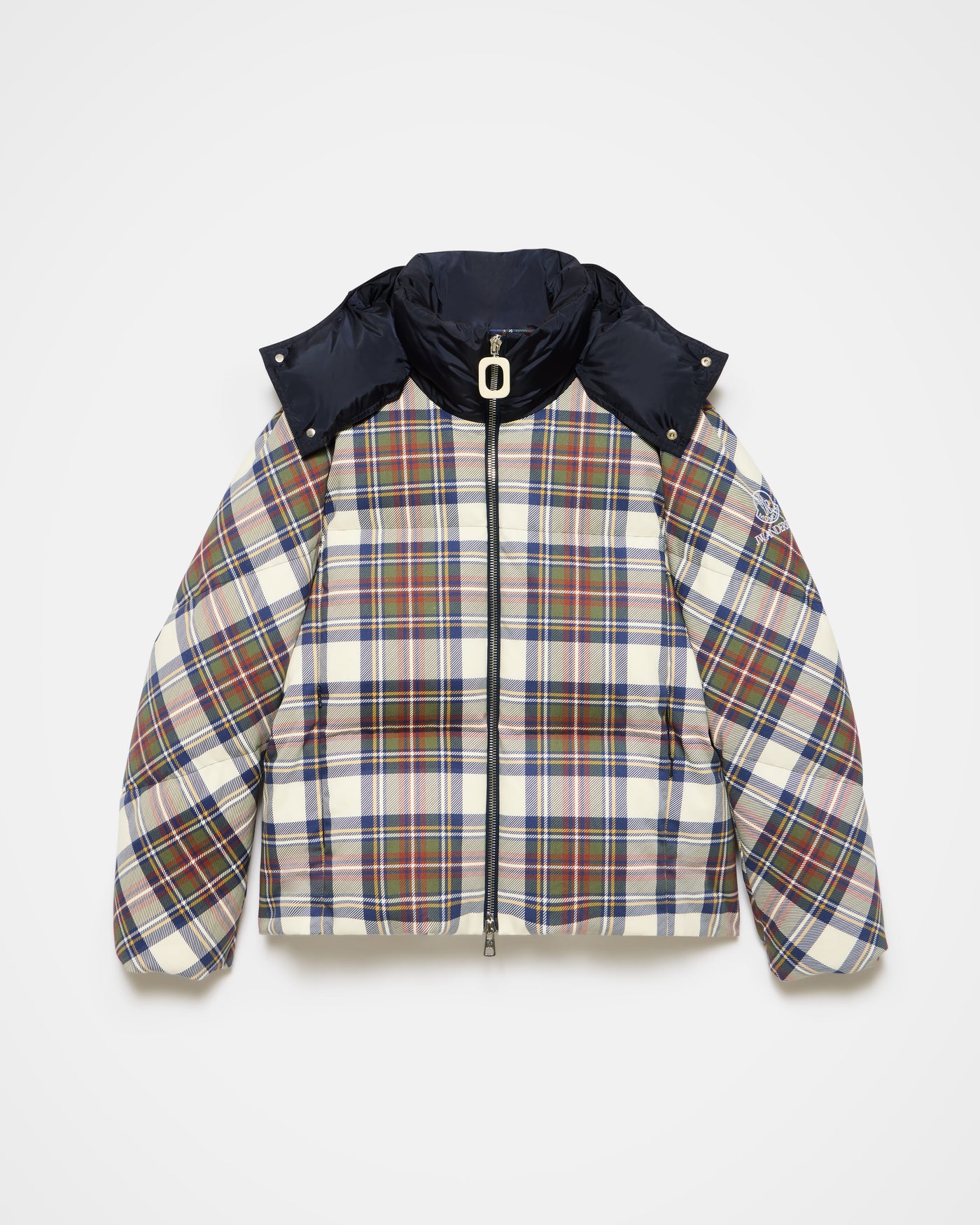 MENS JW ANDERSON X MONCLER PLAID PUFFER JACKET IN MULTI