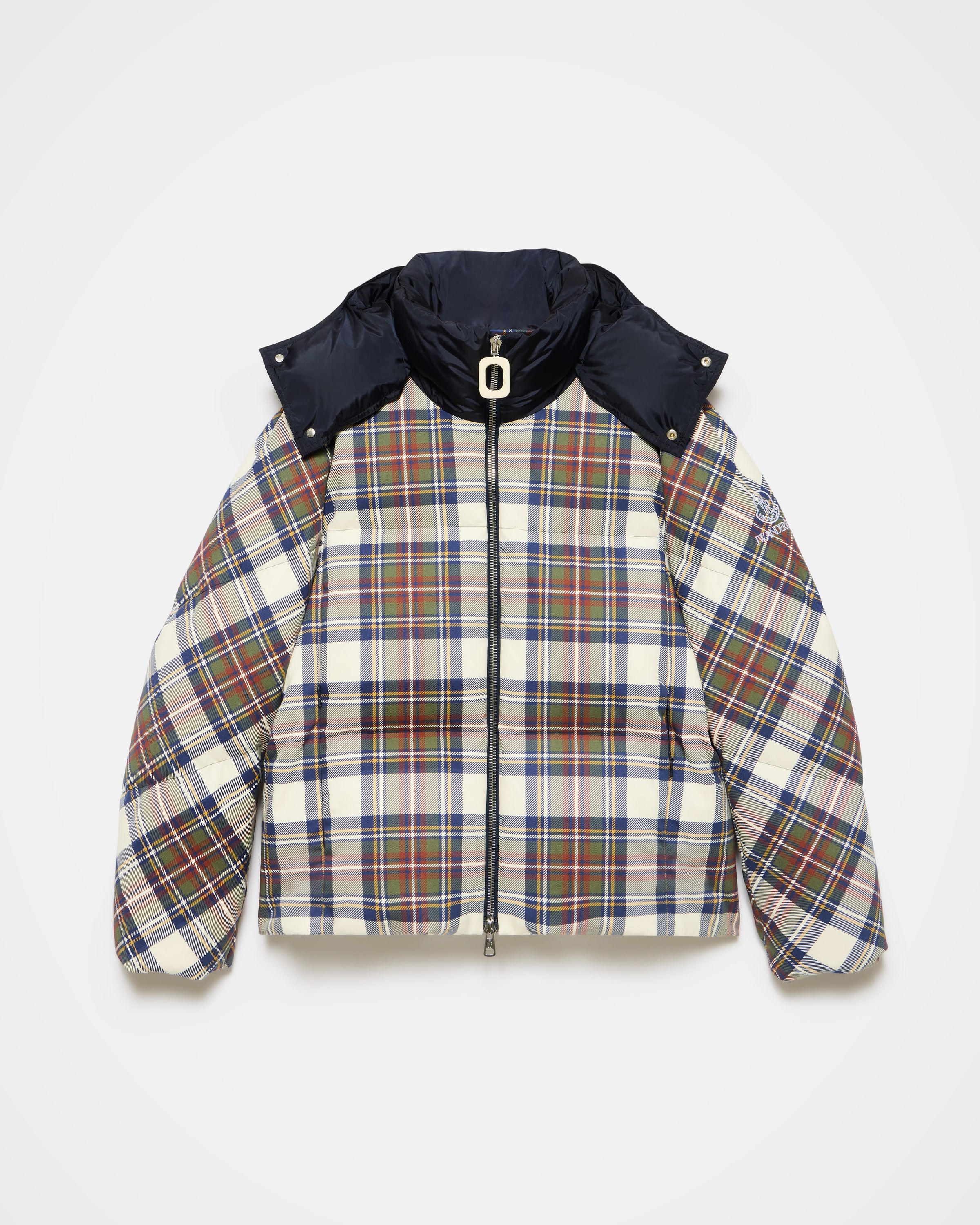 MENS JW ANDERSON X MONCLER PLAID PUFFER JACKET IN MULTI