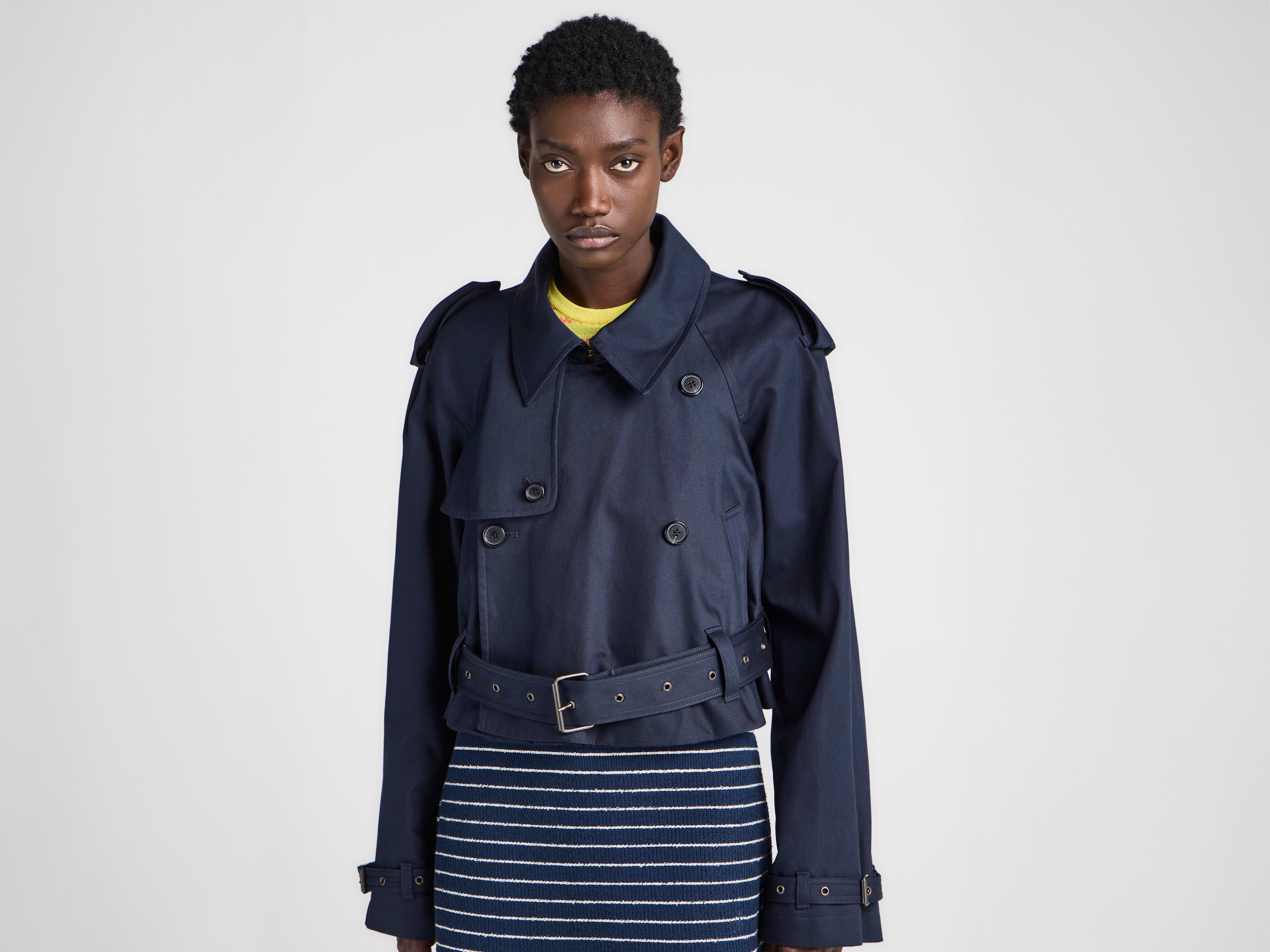 WOMENS CROPPED TRENCH IN NAVY in NAVY JK0438PG196988804 | JW