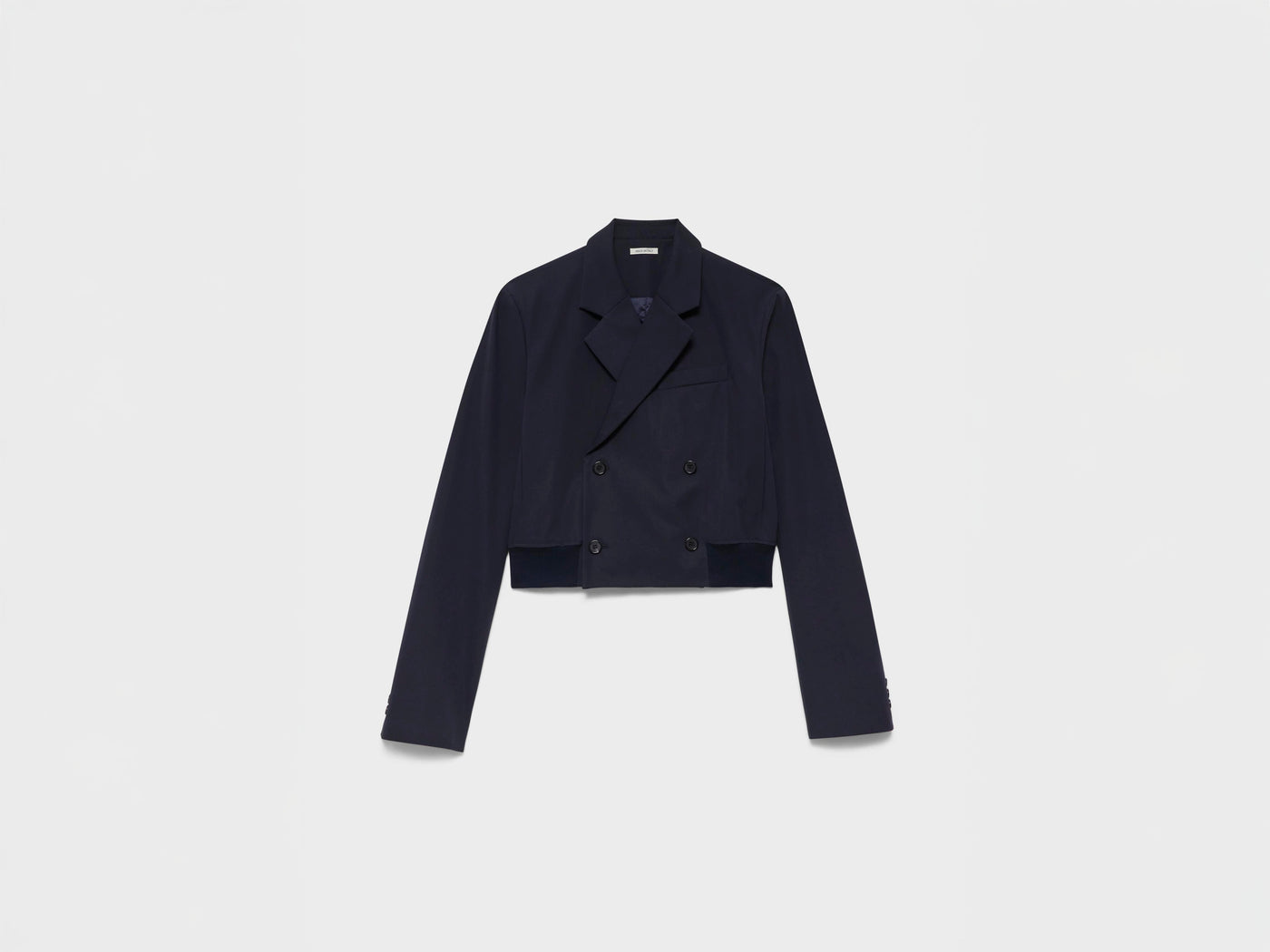WOMENS CROPPED BLAZER IN NAVY