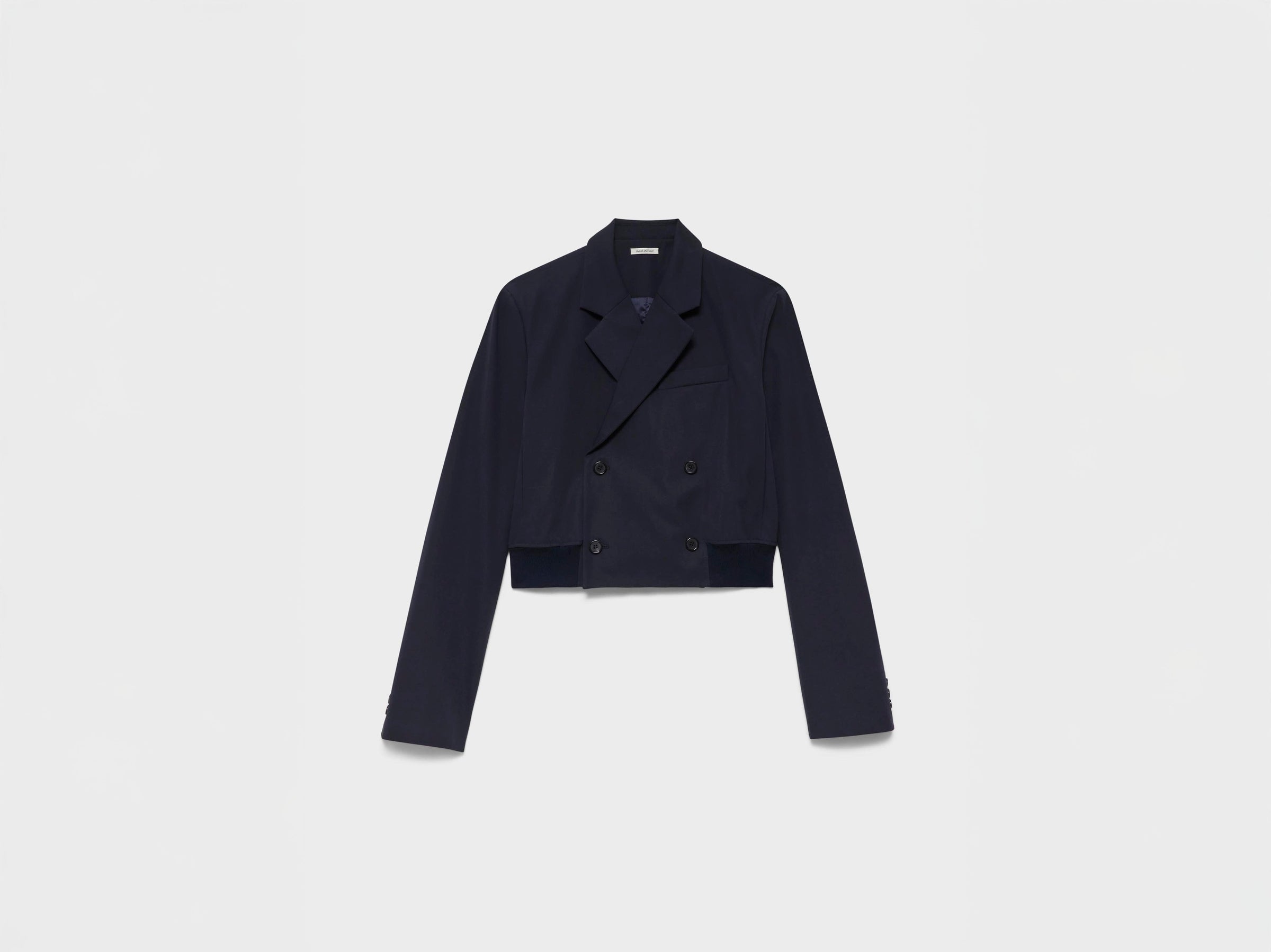WOMENS CROPPED BLAZER IN NAVY